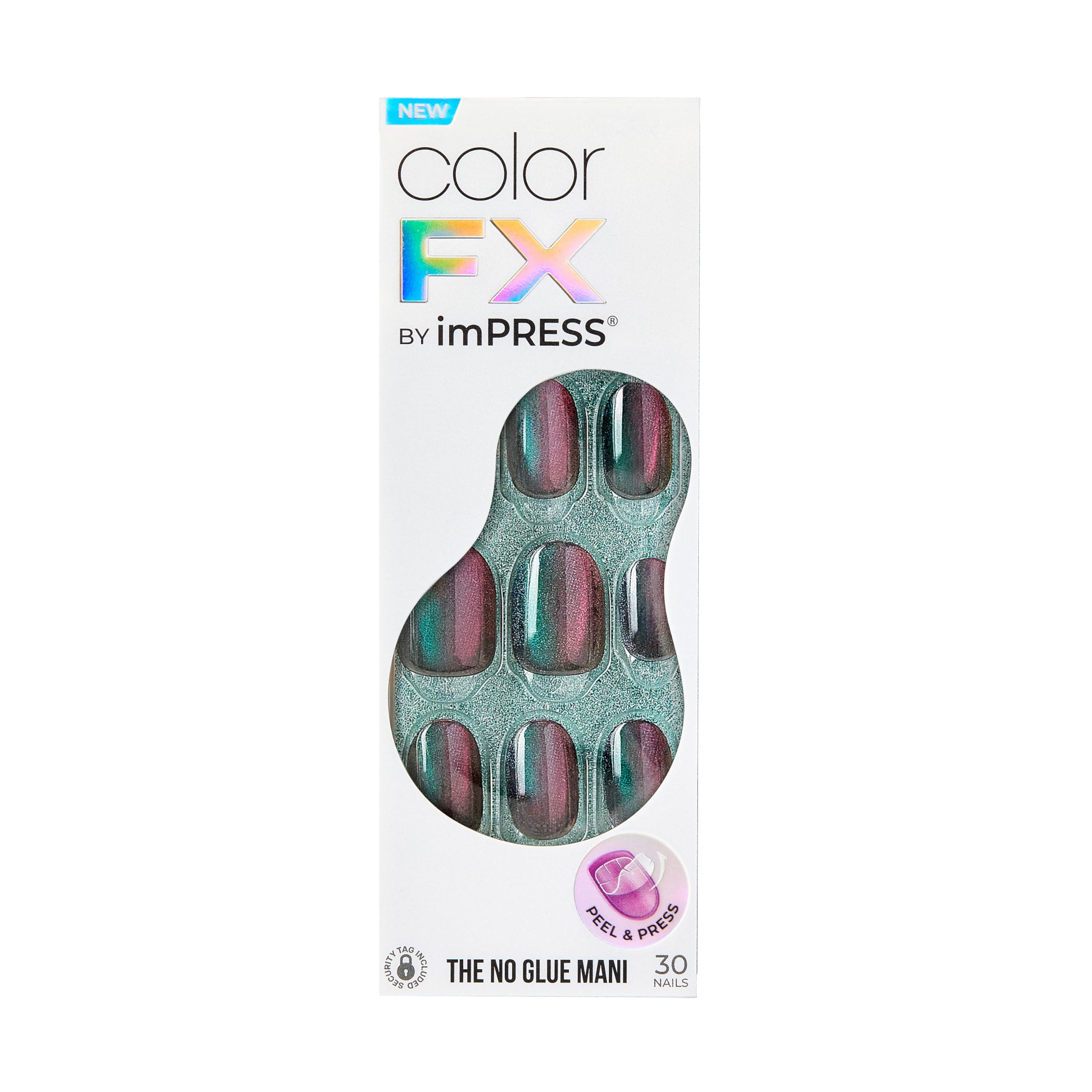Foto 1 | Press-on Nails Impress «before Hours», Color Negro, Corto Y Ovalado - Venta Internacional.