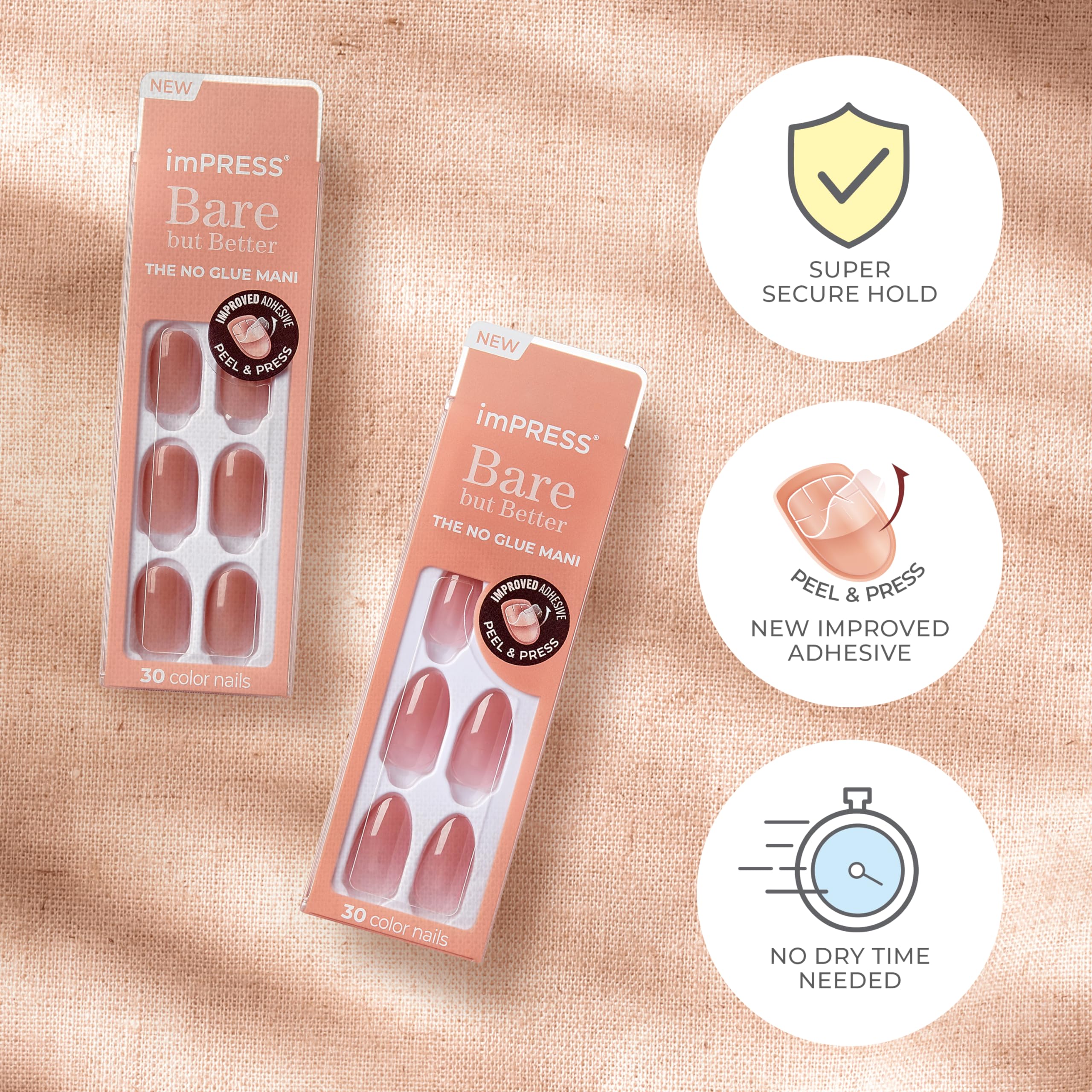 Foto 5 pulgar | Press-on Nails Impress, Color «flare», Tamaño Mediano, Forma De Ataúd - Venta Internacional.