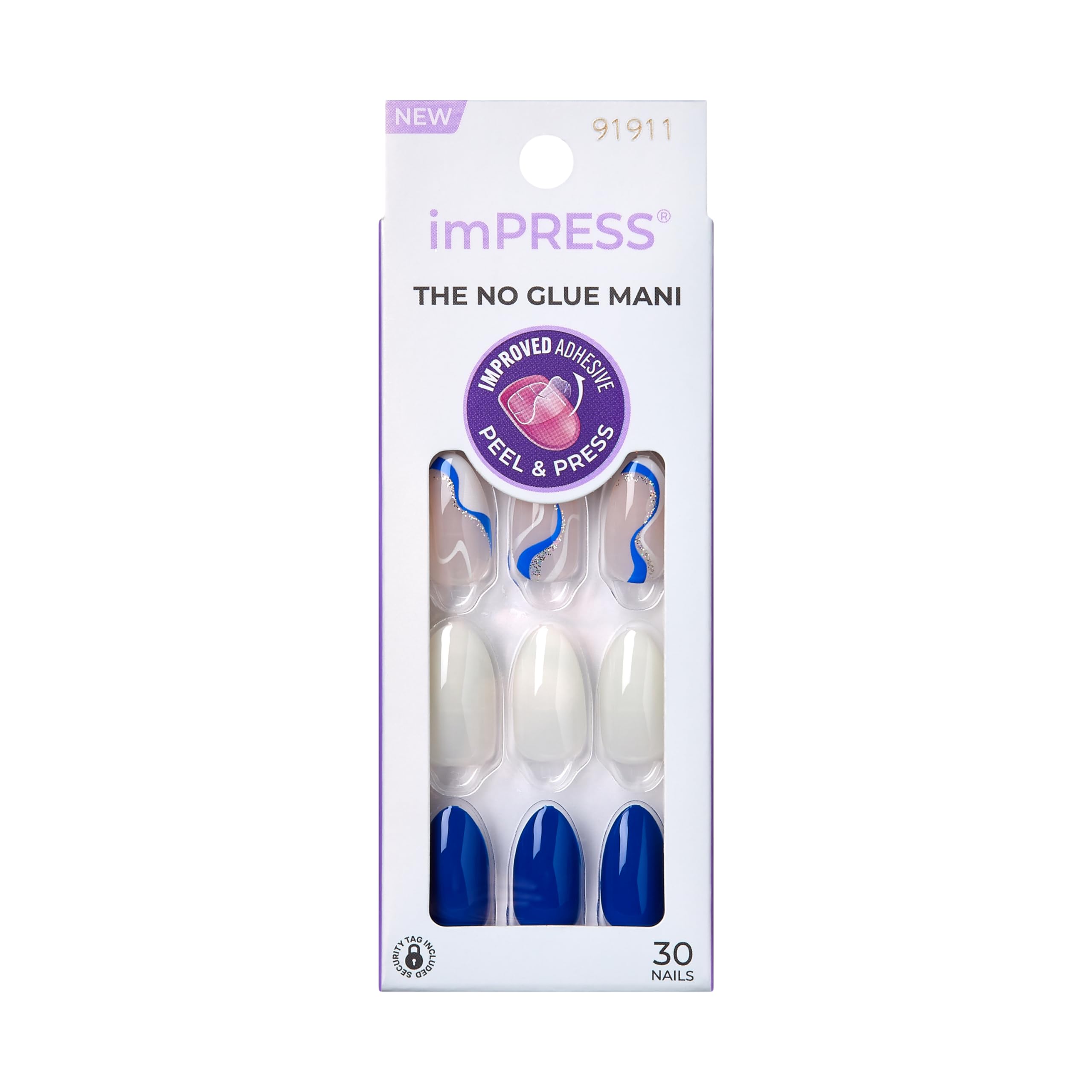 Foto 2 pulgar | Press-on Nails Impress «free Soul» Con Forma De Almendra Blanca Clara - Venta Internacional.