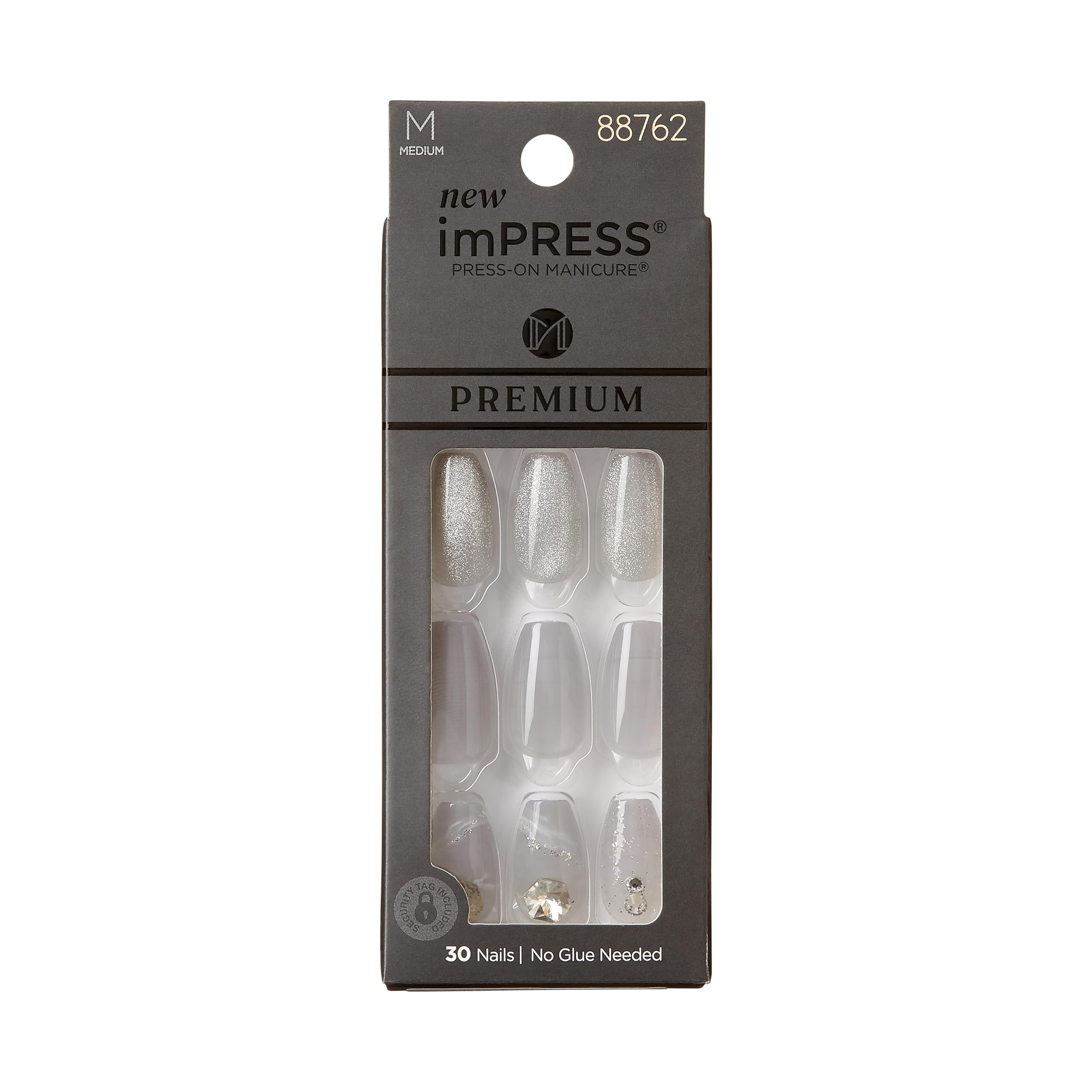 Foto 2 pulgar | Press On Nails Impress «legacy» Gris Con Forma De Ataúd, 30 Uñas - Venta Internacional.
