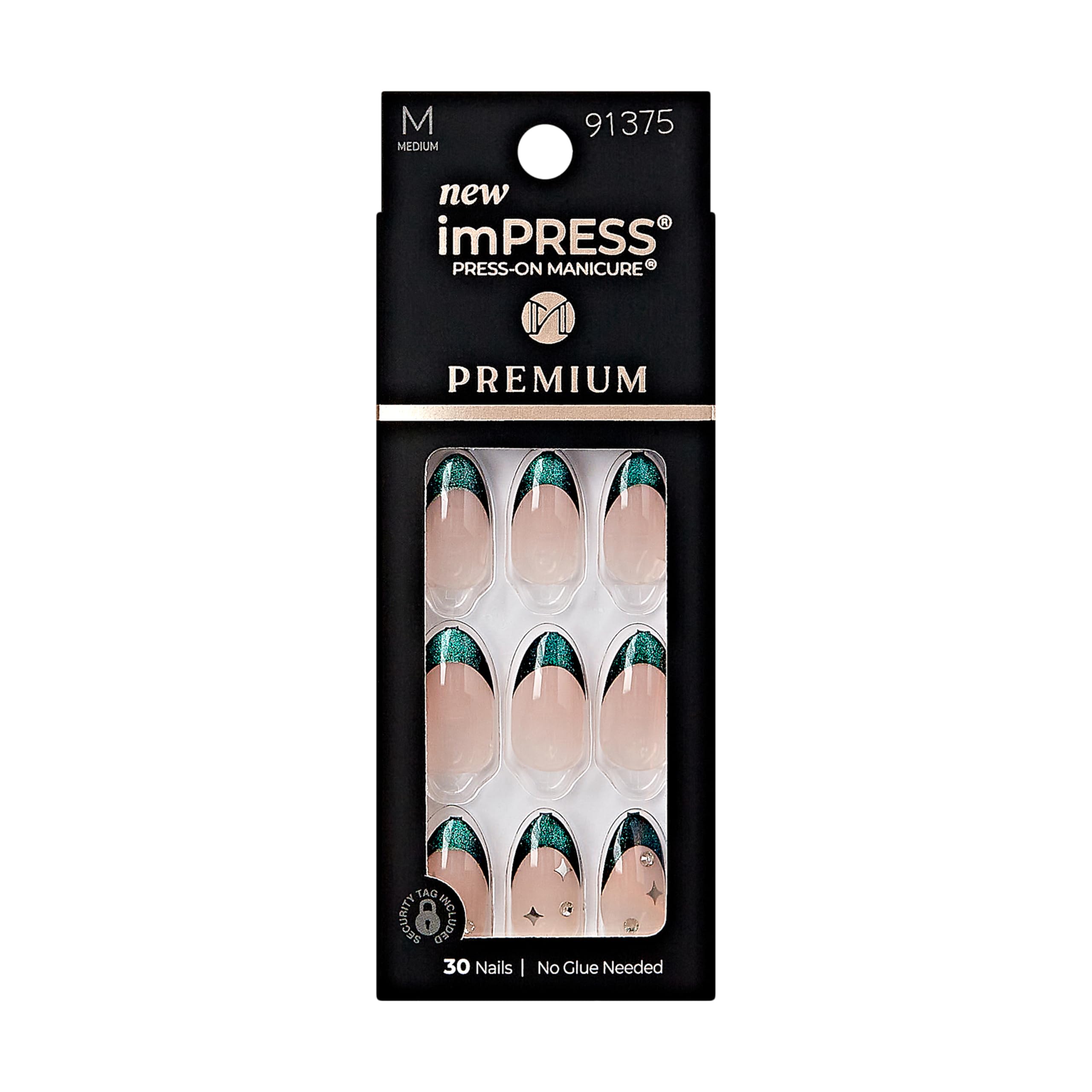 Foto 1 | Uñas A Presión Impress «visions» Con Forma De Almendra Verde - Venta Internacional.