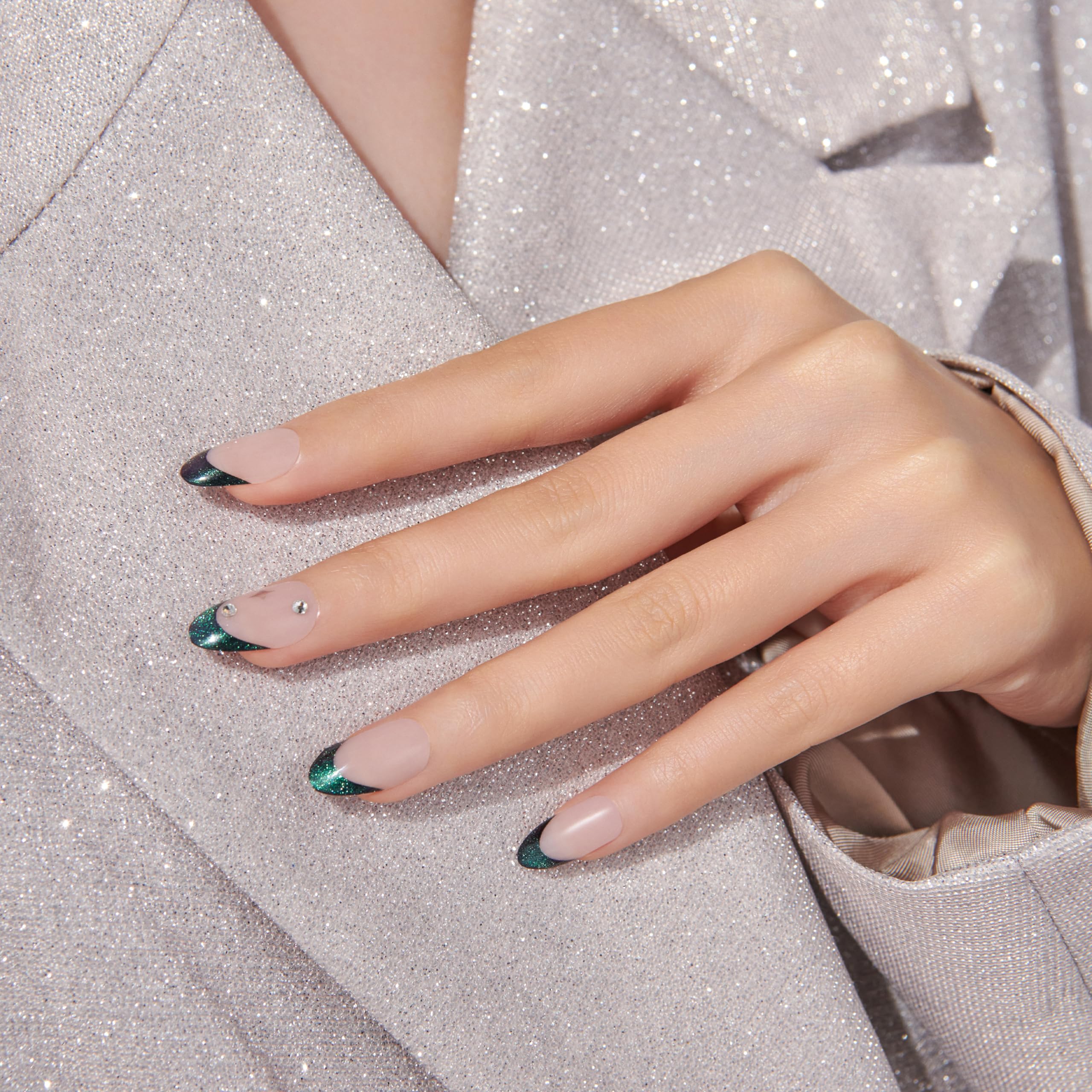 Foto 6 | Uñas A Presión Impress «visions» Con Forma De Almendra Verde - Venta Internacional.