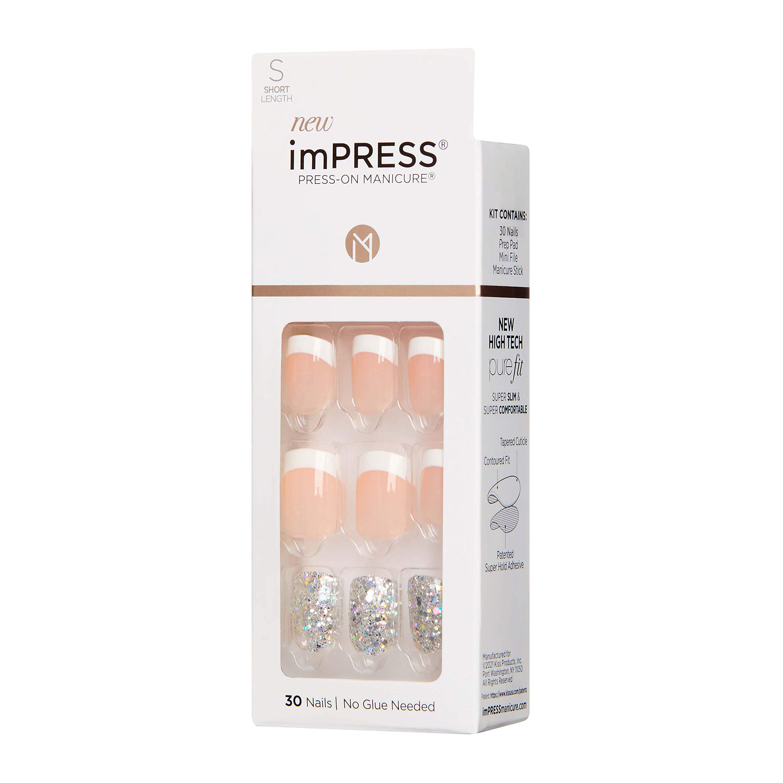 Foto 3 | Kit De Uñas Cortas Para Manicura Impress Press-on Con Accesorios - Venta Internacional.