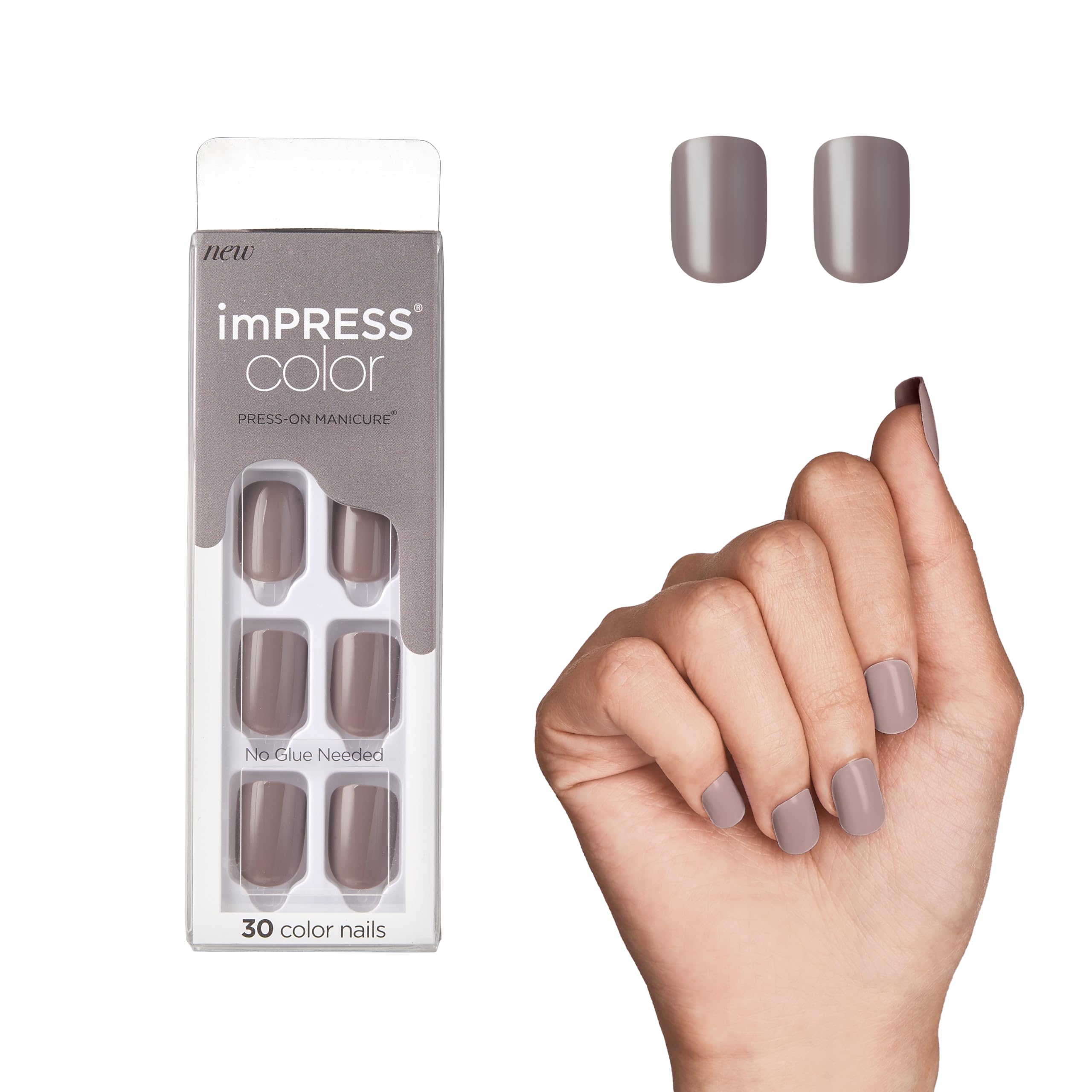 Foto 2 pulgar | Press On Nails Impress Taupe Prize Nude Short Squoval - Venta Internacional.