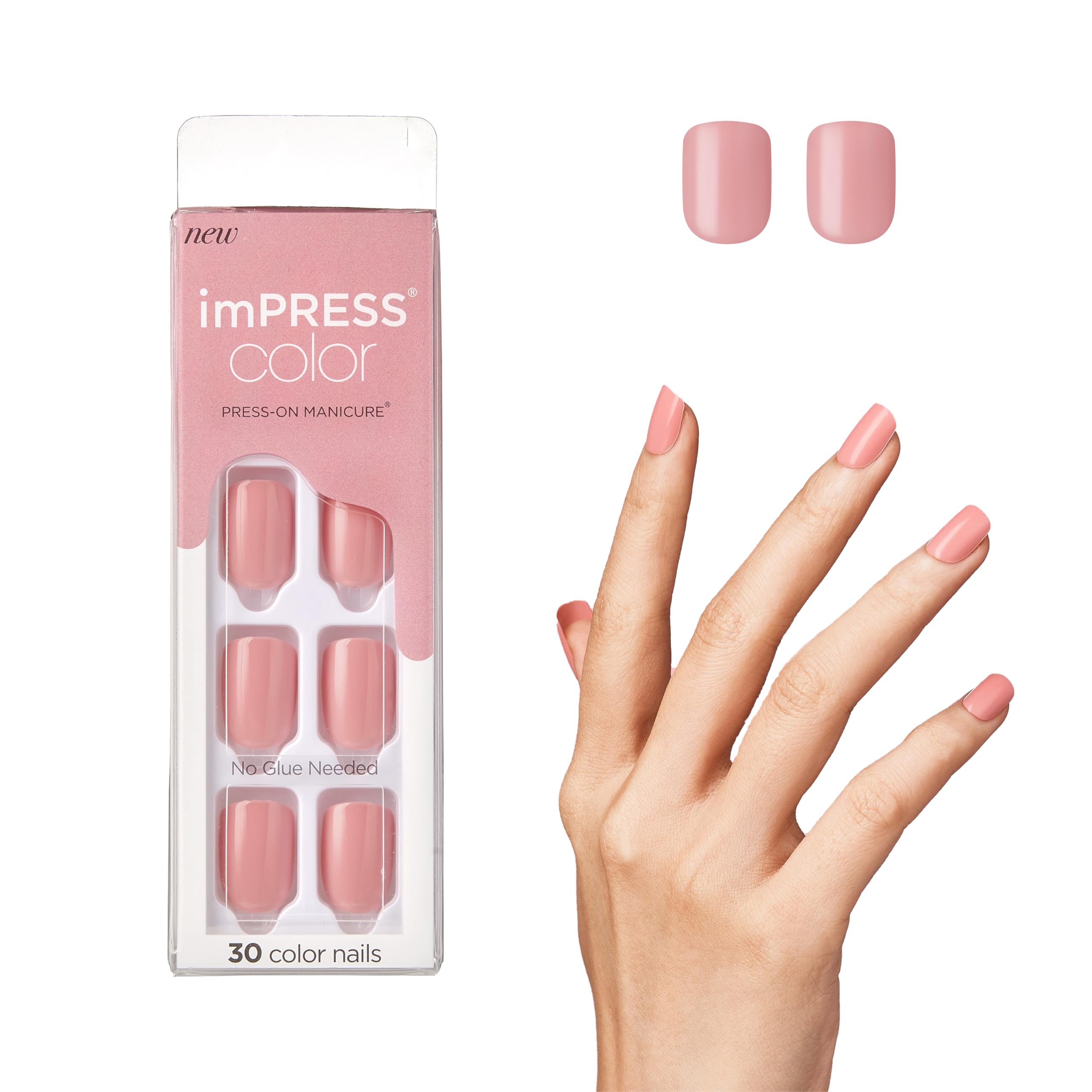 Foto 2 pulgar | Press On Nails Impress, Color «pretty Pink», Talla Corta - Venta Internacional.