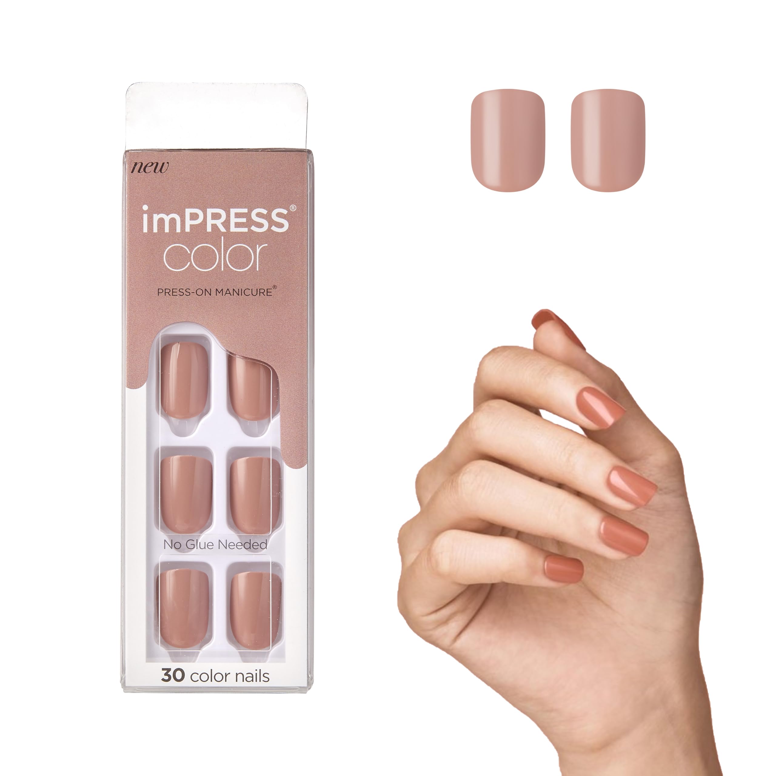 Foto 1 | Press On Nails Impress Sandbox Pink Short Squoval 30 Uñas - Venta Internacional.