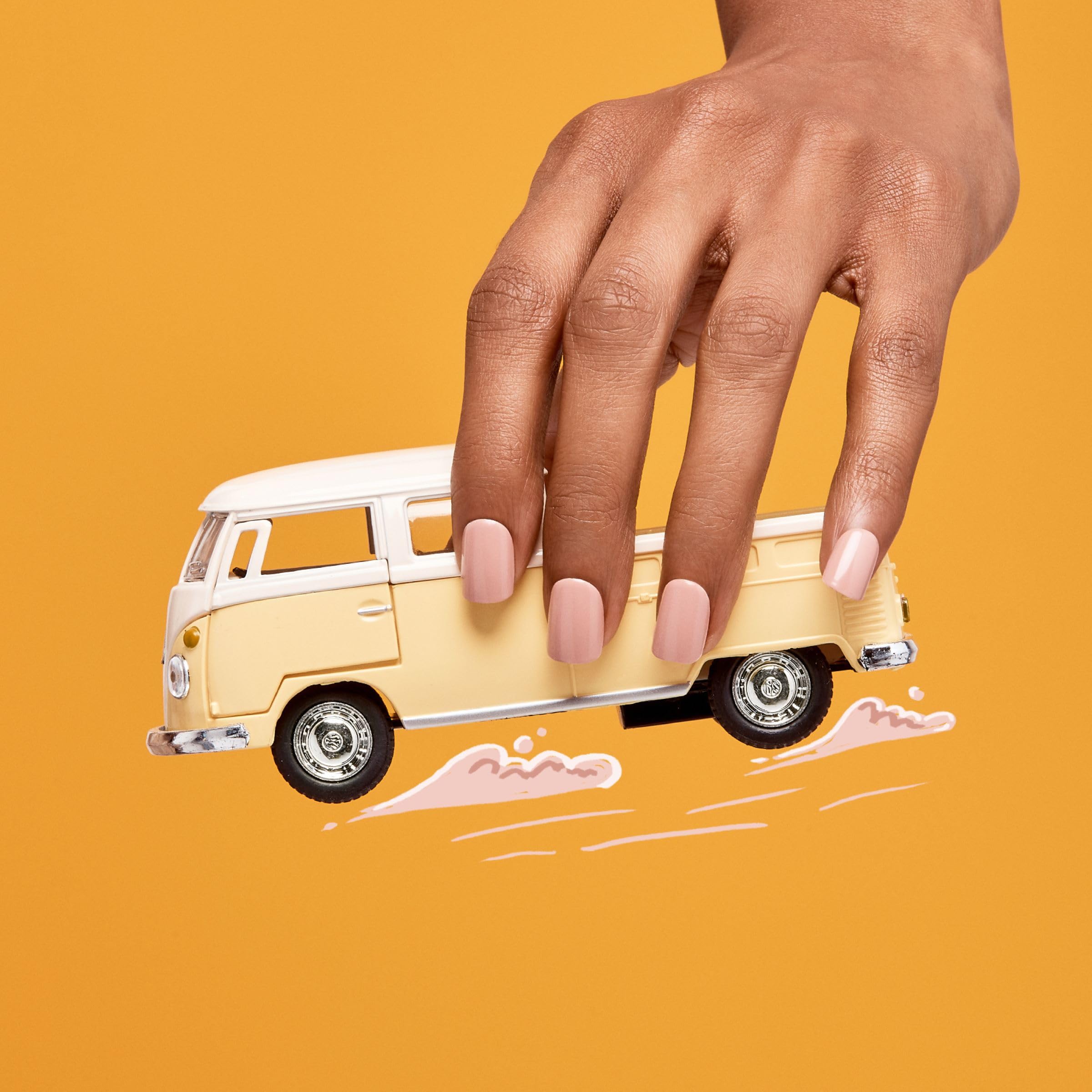 Foto 6 pulgar | Press On Nails Impress Sandbox Pink Short Squoval 30 Uñas - Venta Internacional.