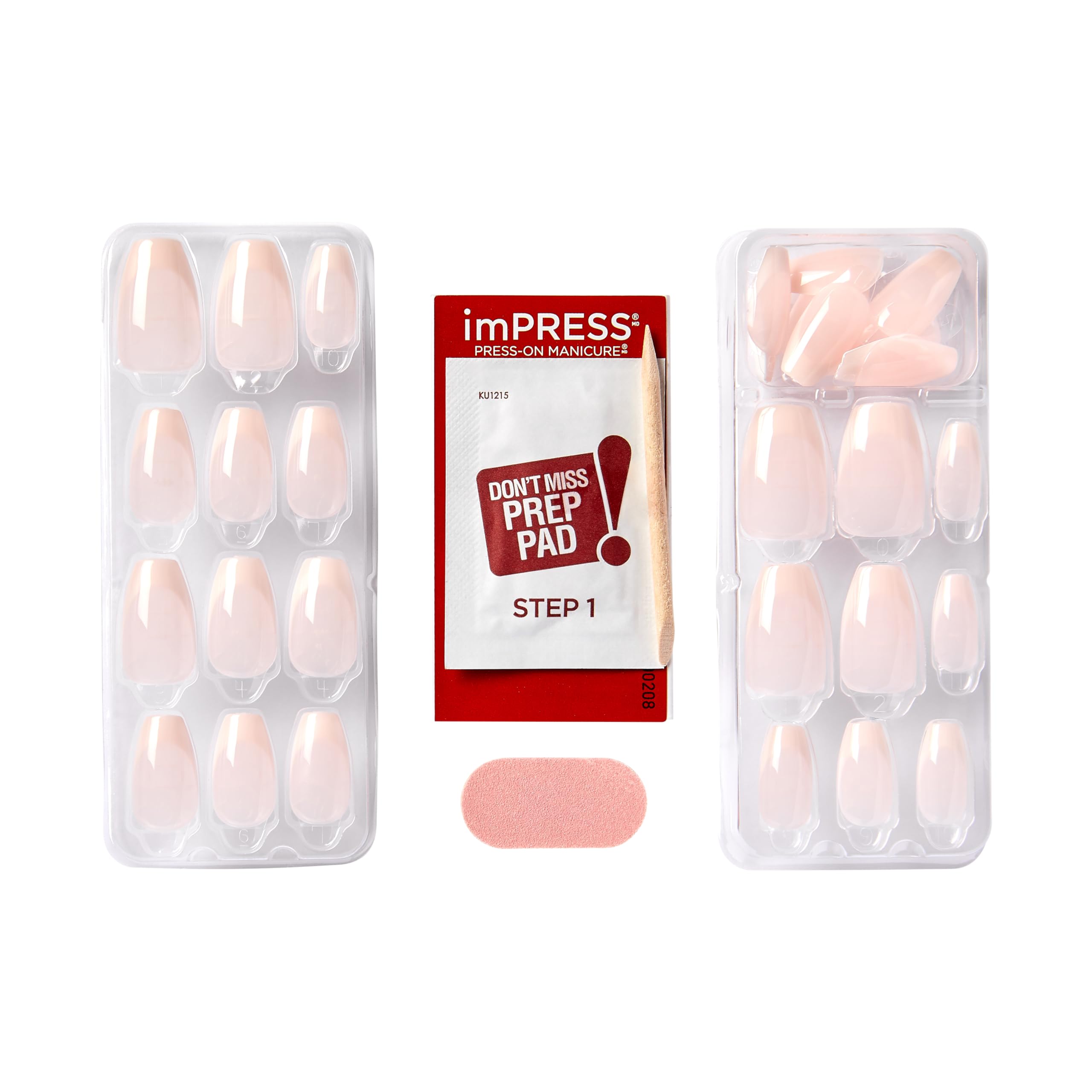 Foto 7 | Press-on Nails Impress Con Forma De Ataúd Francés «genuino» Mediano - Venta Internacional.