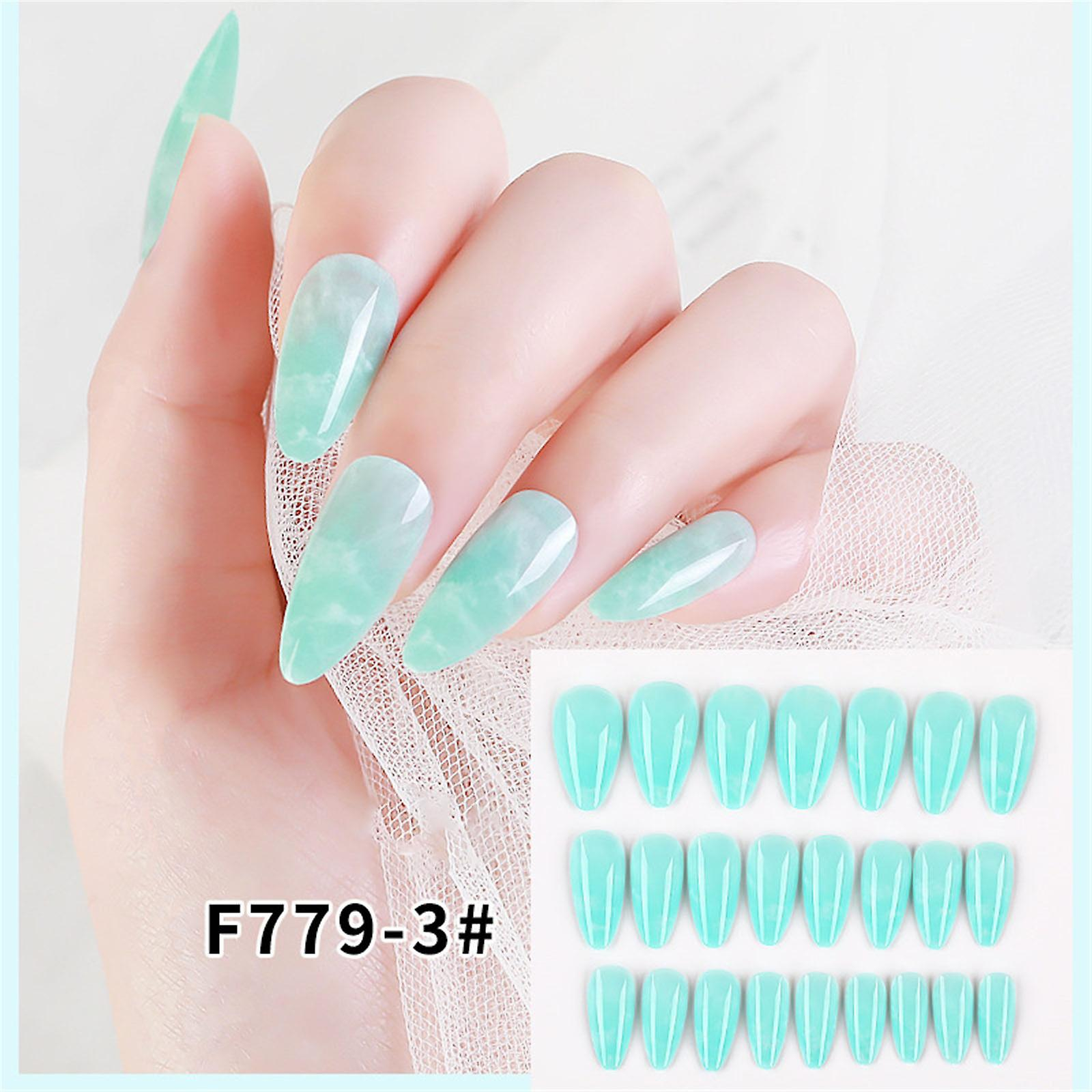 Foto 3 pulgar | Uñas Postizas Reutilizables  Desmontables  Con Forma De Punta Larga  Ponibles - Venta Internacional.