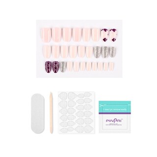 Foto 1 | Uñas Postizas Reutilizables Desmontables Con Forma De Punta Larga Ponibles - Venta Internacional.