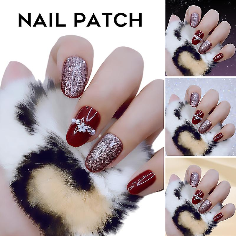 Foto 2 pulgar | Set De Manicura Falsa Portátil Tipo Parche Para Uñas A La Moda - Venta Internacional.