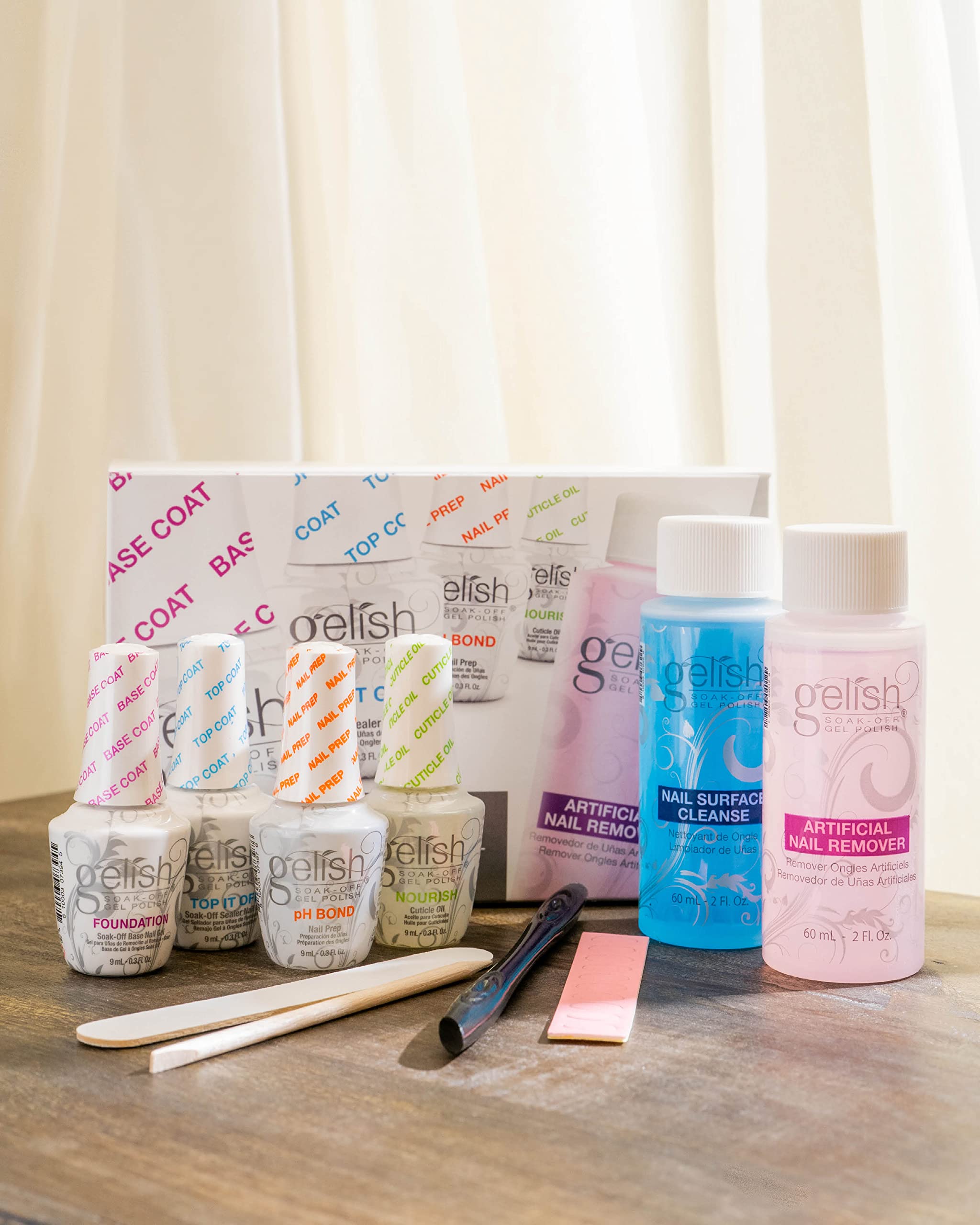 Foto 5 | Kit Básico De Esmaltes De Uñas En Gel Gelish Mini Basix Con Ph Bond - Venta Internacional.