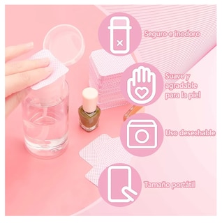 Foto 4 | Toallitas Libre de Pelusa para Uñas 400 Piezas Rosa