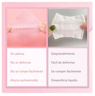 Foto 5 | Toallitas Libre de Pelusa para Uñas 400 Piezas Rosa