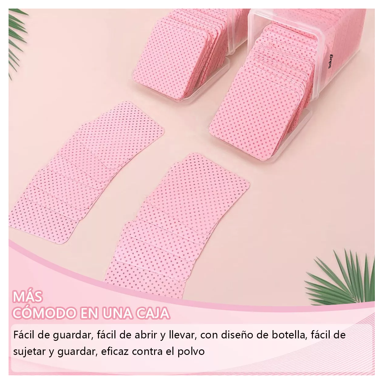 Foto 7 pulgar | Toallitas Libre de Pelusa para Uñas 400 Piezas Rosa