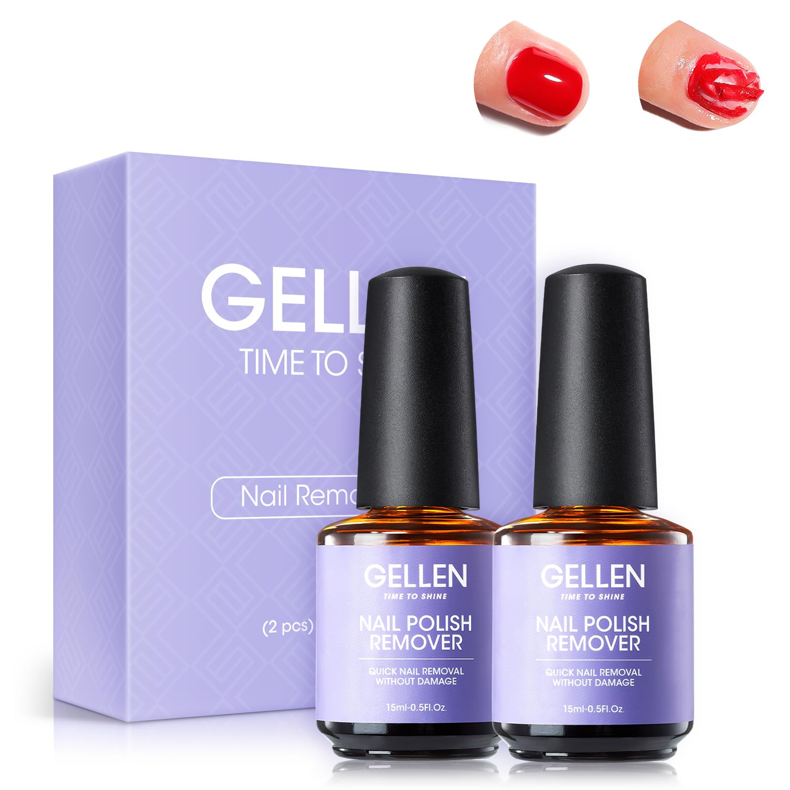 Quitaesmalte En Gel Gellen, Paquete De 2 Unidades, Rápido Y Fácil, 150 Ml - Venta Internacional.