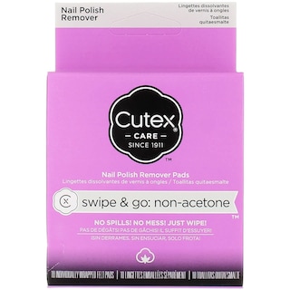 Foto 2 | Almohadillas Quitaesmalte Cutex Care Swipe & Go, 10 Almohadillas - Venta Internacional.