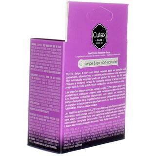 Foto 5 | Almohadillas Quitaesmalte Cutex Care Swipe & Go, 10 Almohadillas - Venta Internacional.
