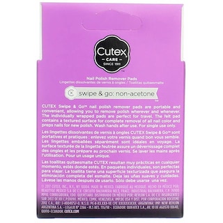 Foto 6 | Almohadillas Quitaesmalte Cutex Care Swipe & Go, 10 Almohadillas - Venta Internacional.