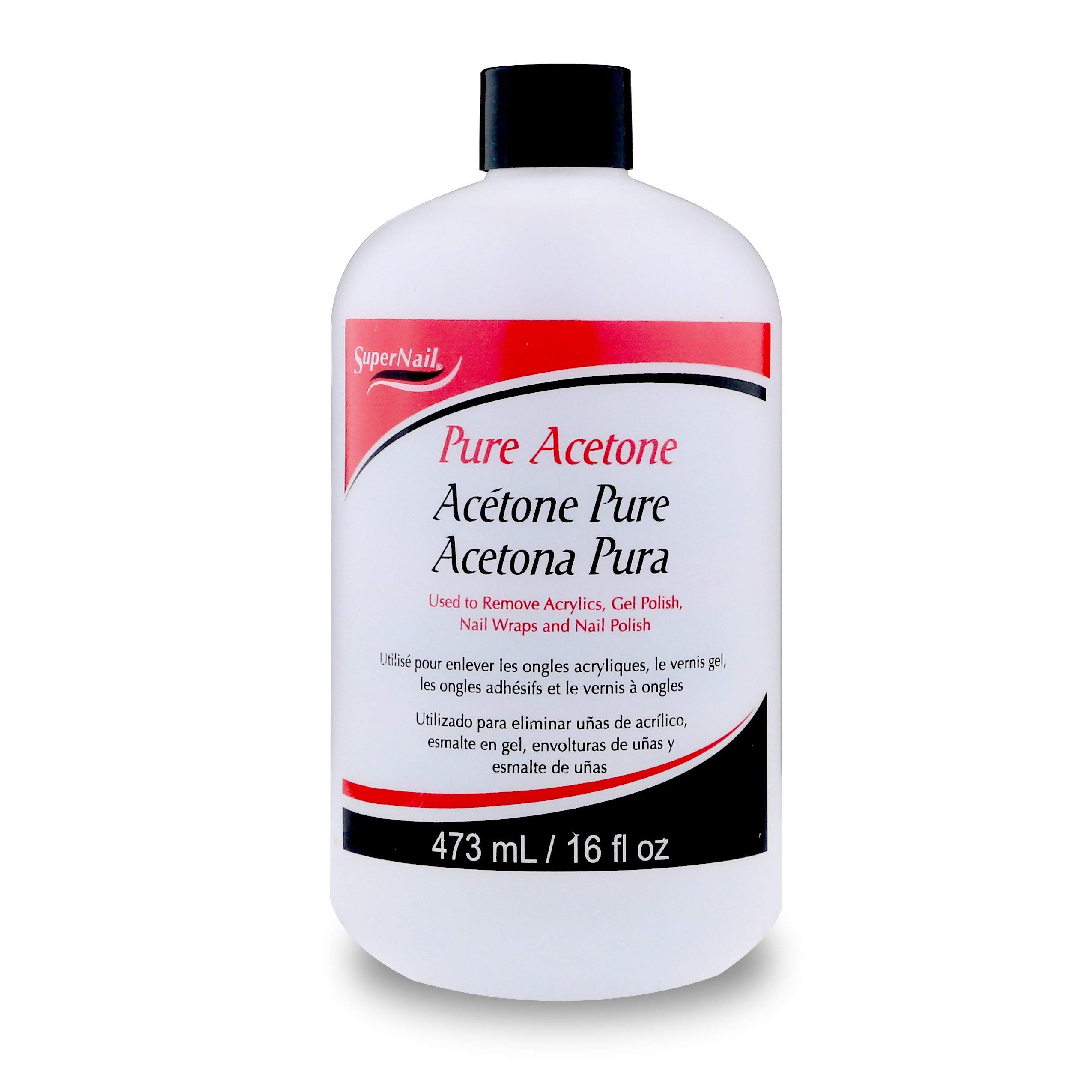 Quitaesmalte Super Nail Pure Acetone 473 Ml - Venta Internacional.