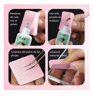 Foto 2 | Toallitas Libre De Pelusa Para Uñas Limpiar Pinza 400 Pzs Rosa