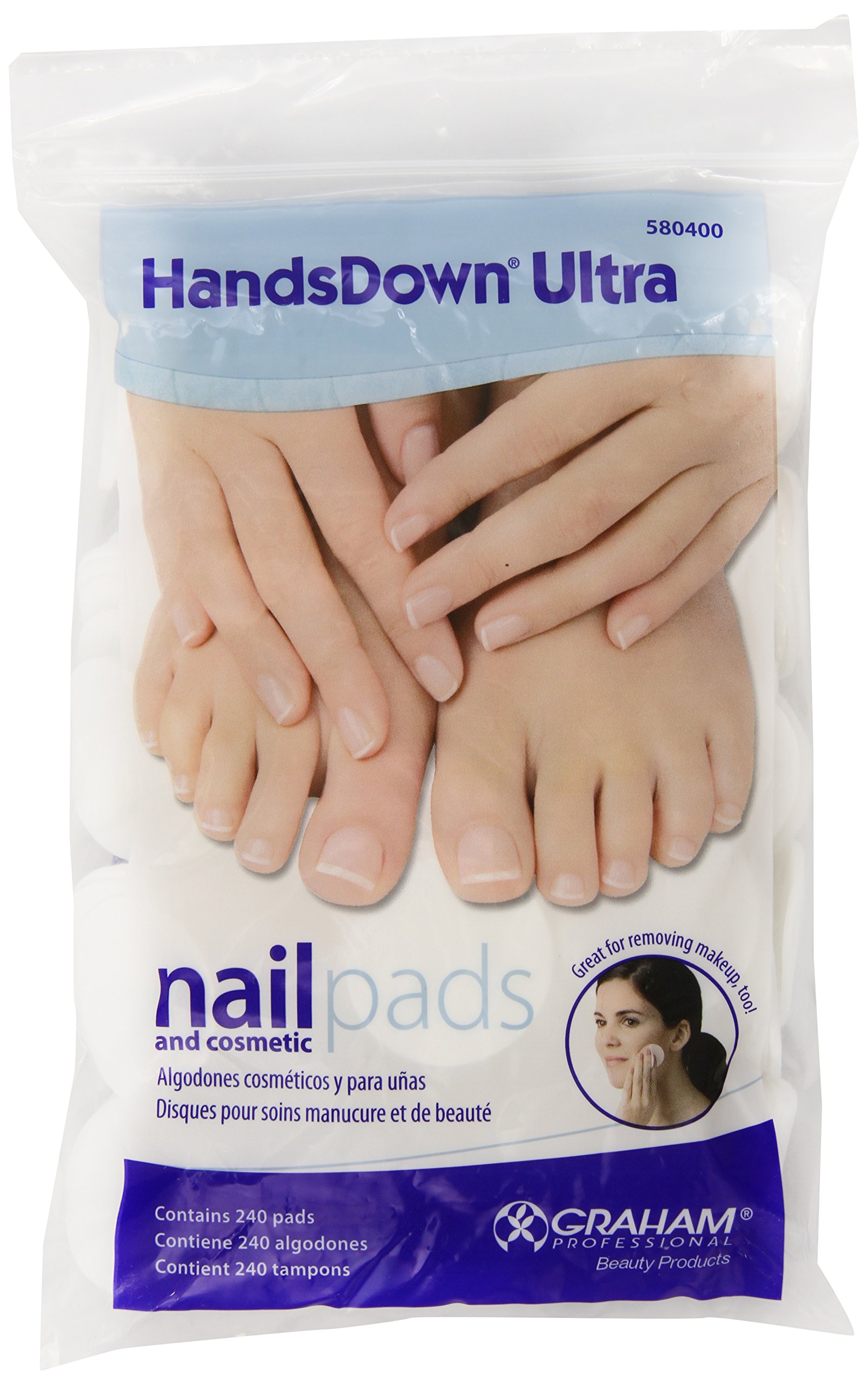 Foto 2 pulgar | Almohadillas Para Uñas Y Cosméticos Graham Hands Down Ultra  240 Unidades - Venta Internacional.
