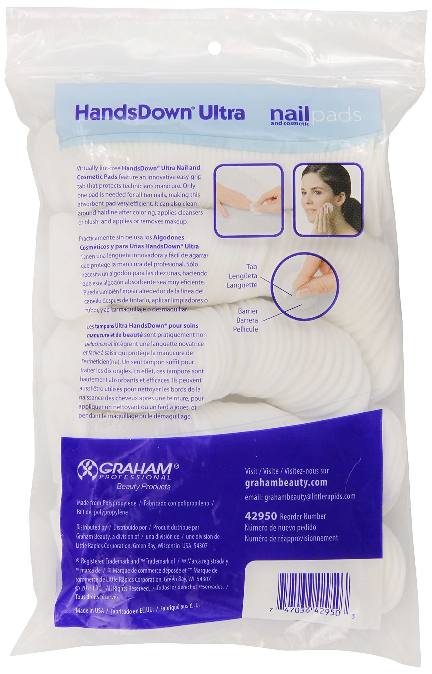 Foto 3 pulgar | Almohadillas Para Uñas Y Cosméticos Graham Hands Down Ultra  240 Unidades - Venta Internacional.