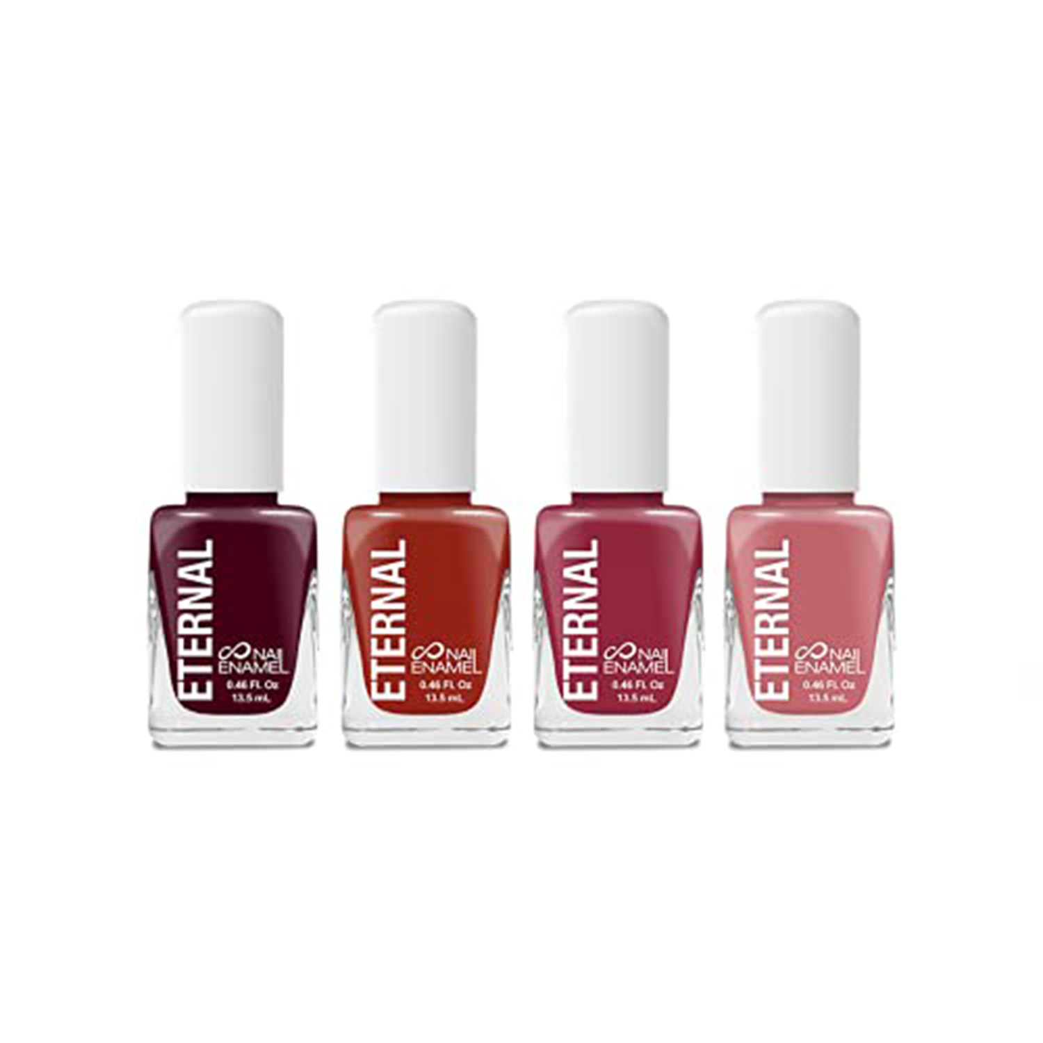 Juego de 4 Esmaltes para Uñas Eternal Cosmetics Rock And Rose Collection Multicolor