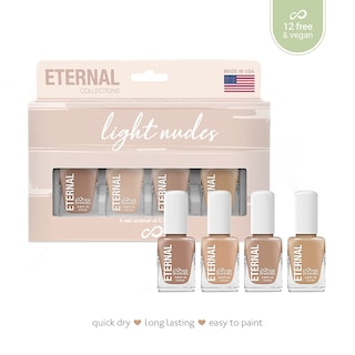 Foto 3 | Juego de 4 Esmaltes para Uñas Eternal Cosmetics Light Nudes Multicolor