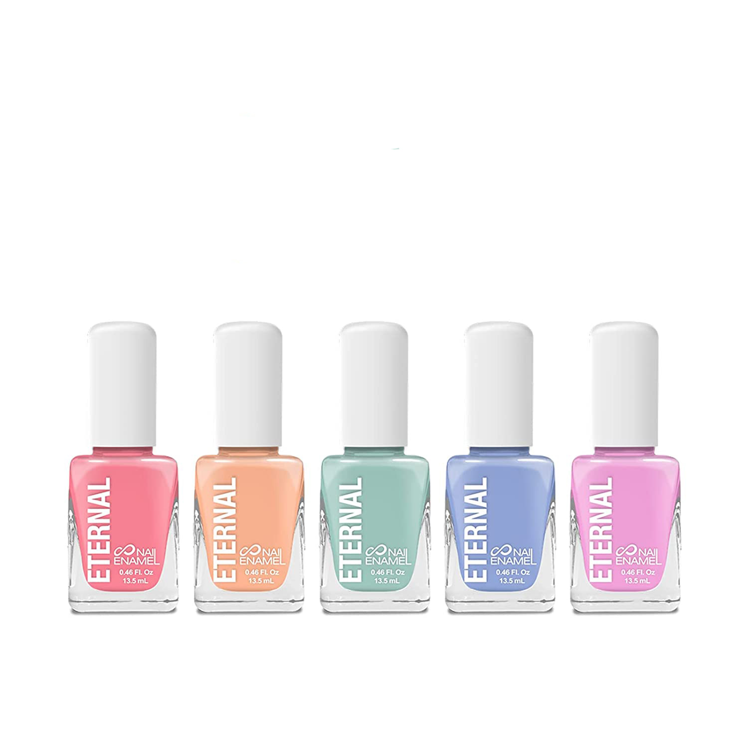 Juego de 5 Esmaltes para Uñas Eternal Cosmetics Pastel Multicolor