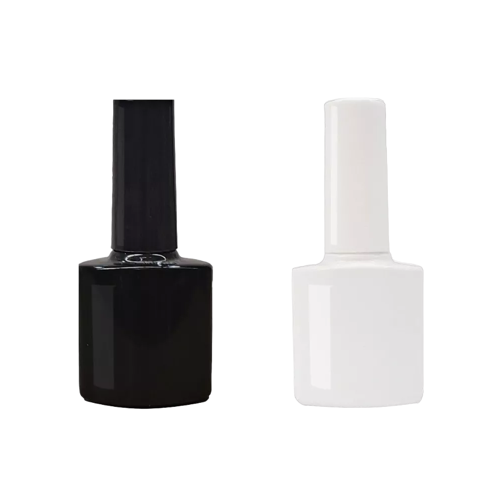 Kit Gel Esmalte Semipermanente 7.5 ML Blanco y Negro