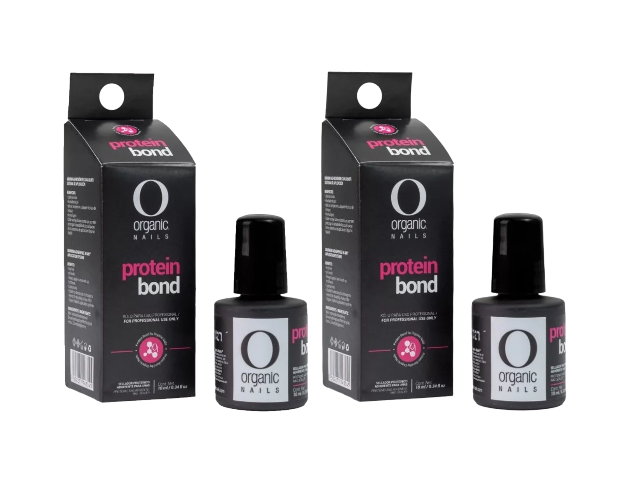 Foto 2 pulgar | Protein Bond 10 Ml Organic Nails 2 Pzs Frascos Negro