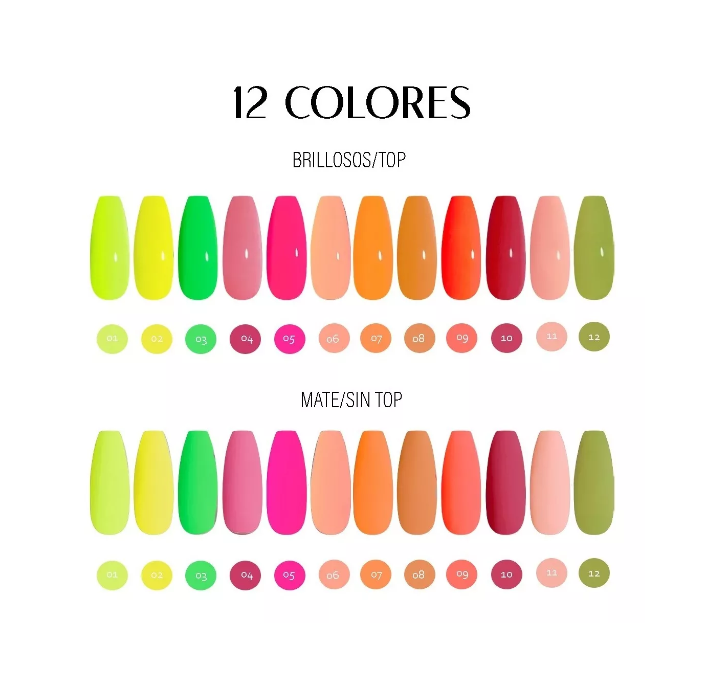 Foto 4 pulgar | Gama de 12 Colores Gel Esmalte Semi Permanente Obp-07