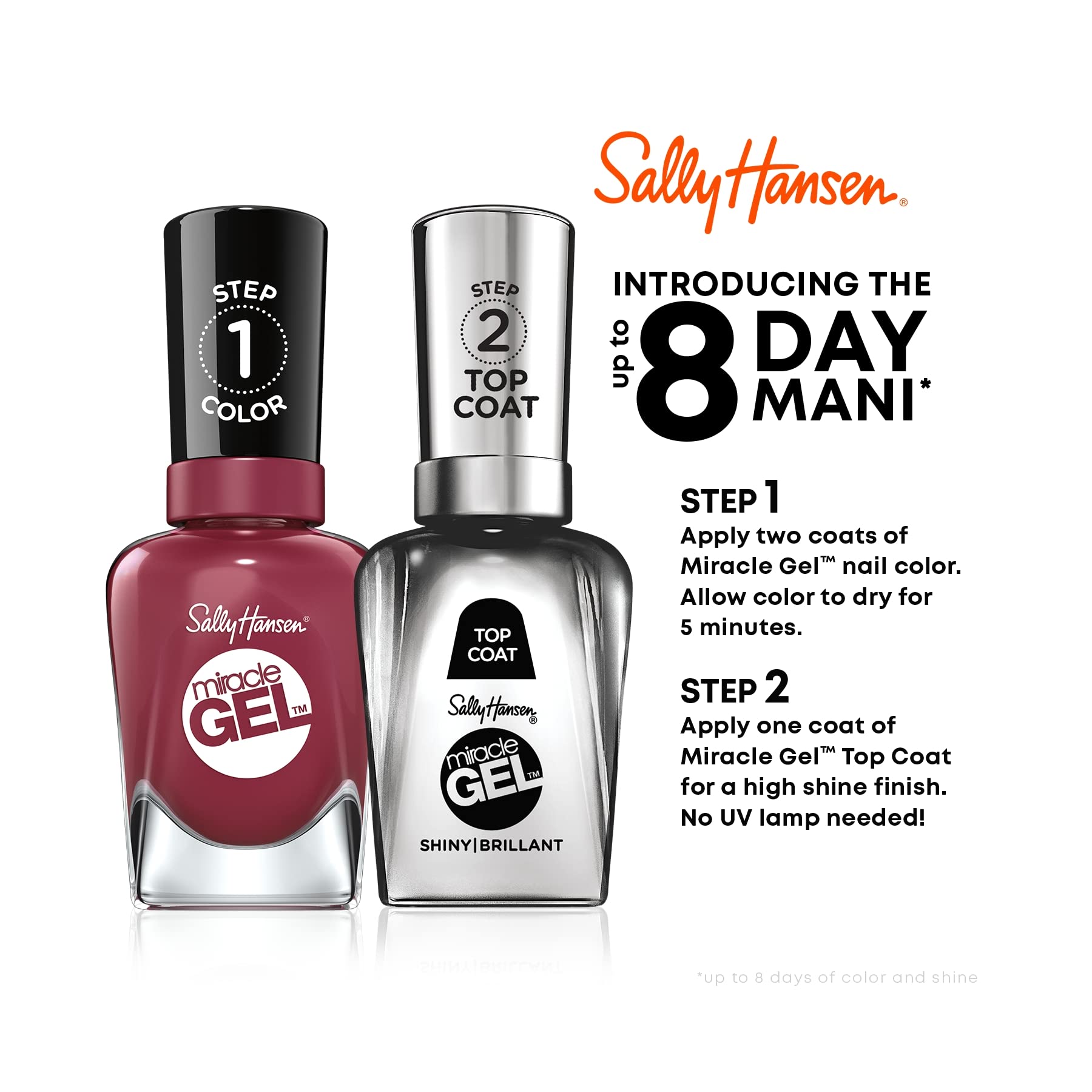 Foto 7 pulgar | Esmalte De Uñas Sally Hansen Miracle Gel Shiny Top Coat 15 Ml - Venta Internacional.