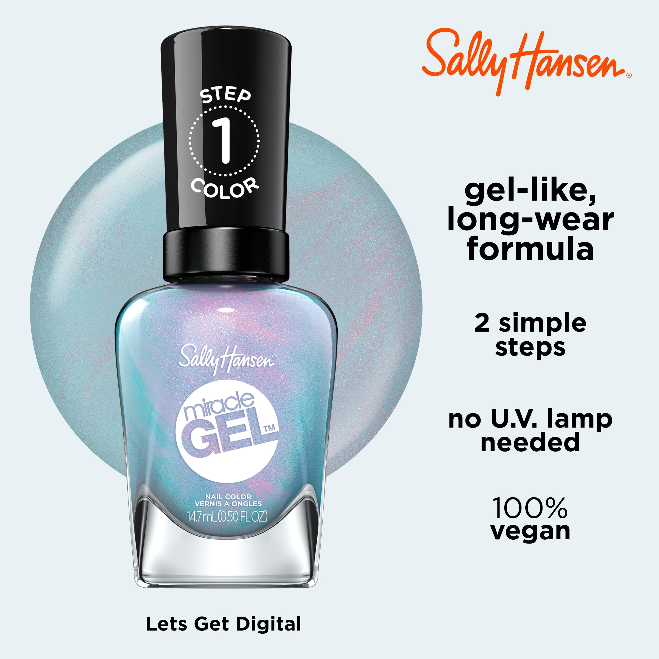 Foto 5 pulgar | Esmalte De Uñas Sally Hansen Miracle Gel Let's Get Digital 15 Ml - Venta Internacional.