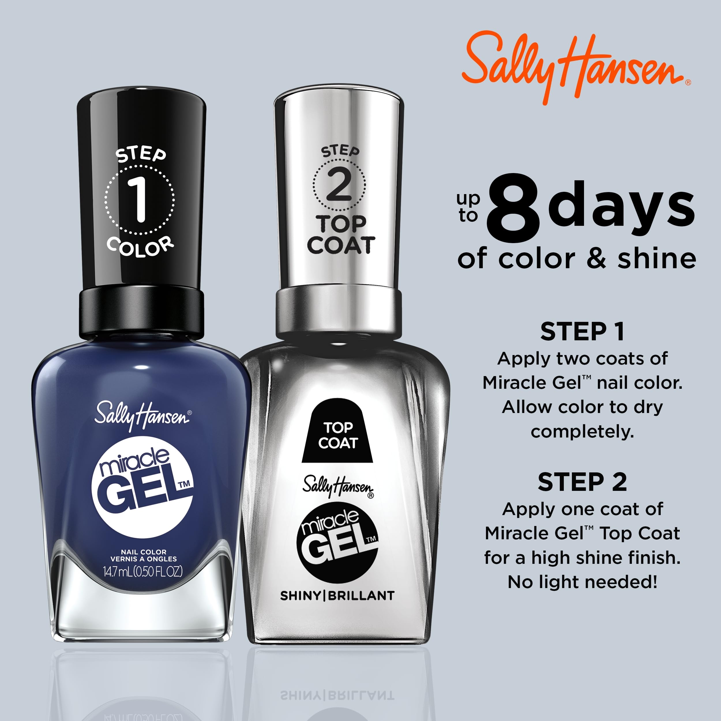 Foto 6 pulgar | Esmalte De Uñas Sally Hansen Miracle Gel Midnight Mod 15ml - Venta Internacional.