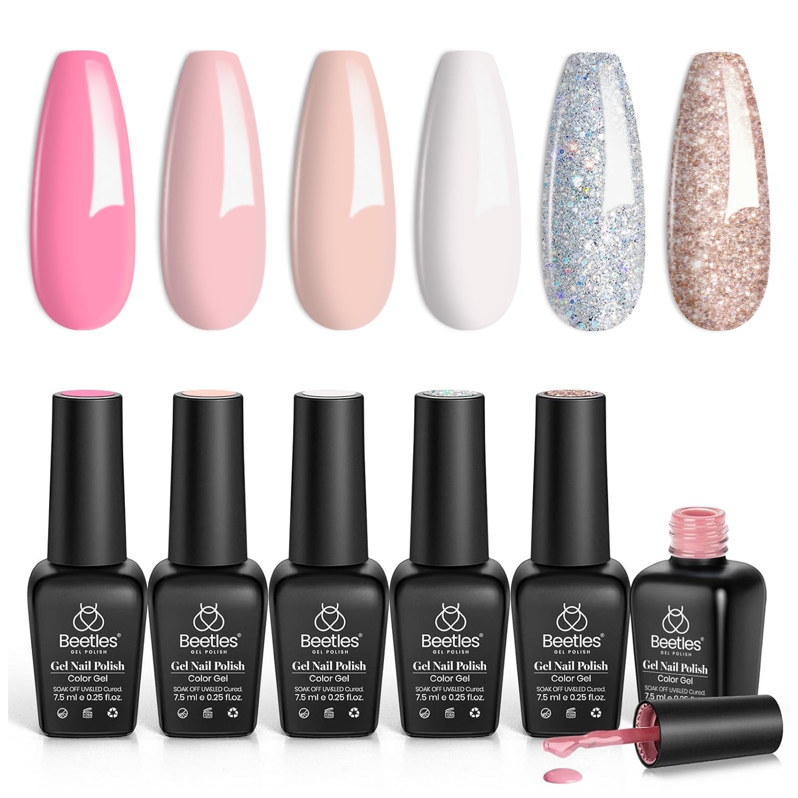 Foto 1 | Esmaltes de Uñas Beetles Gel Polish 6 Piezas-Venta Internacional
