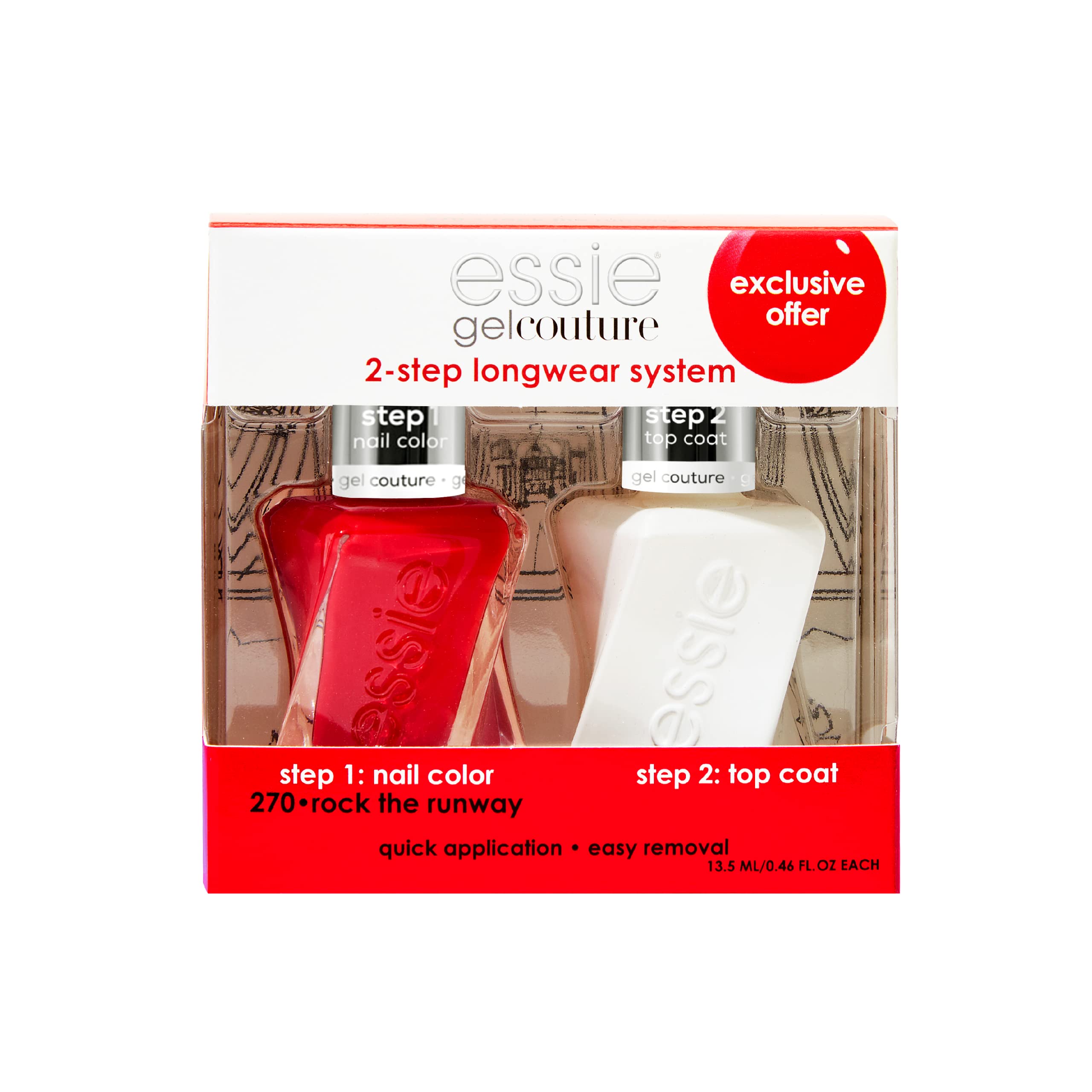 Foto 2 pulgar | Kit de Esmaltes de Uñas Essie Gel Couture Longwear Scarlet Red - Venta Internacional