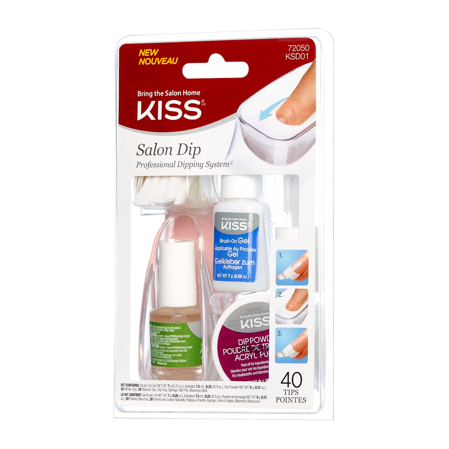 Foto 4 pulgar | Kit de Uñas Kiss Salon Dip Powder Sistema de Inmersión Profesional - Venta Internacional