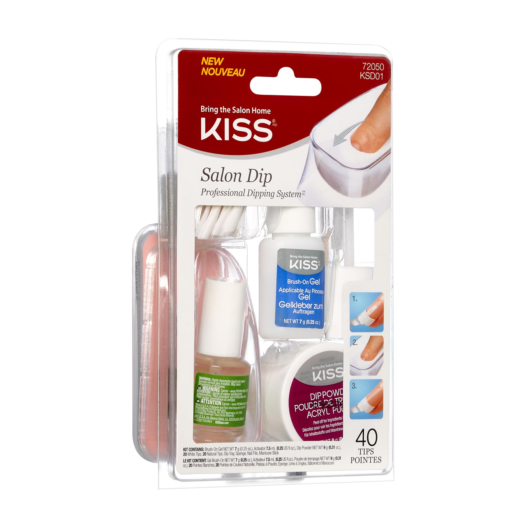 Foto 5 pulgar | Kit de Uñas Kiss Salon Dip Powder Sistema de Inmersión Profesional - Venta Internacional