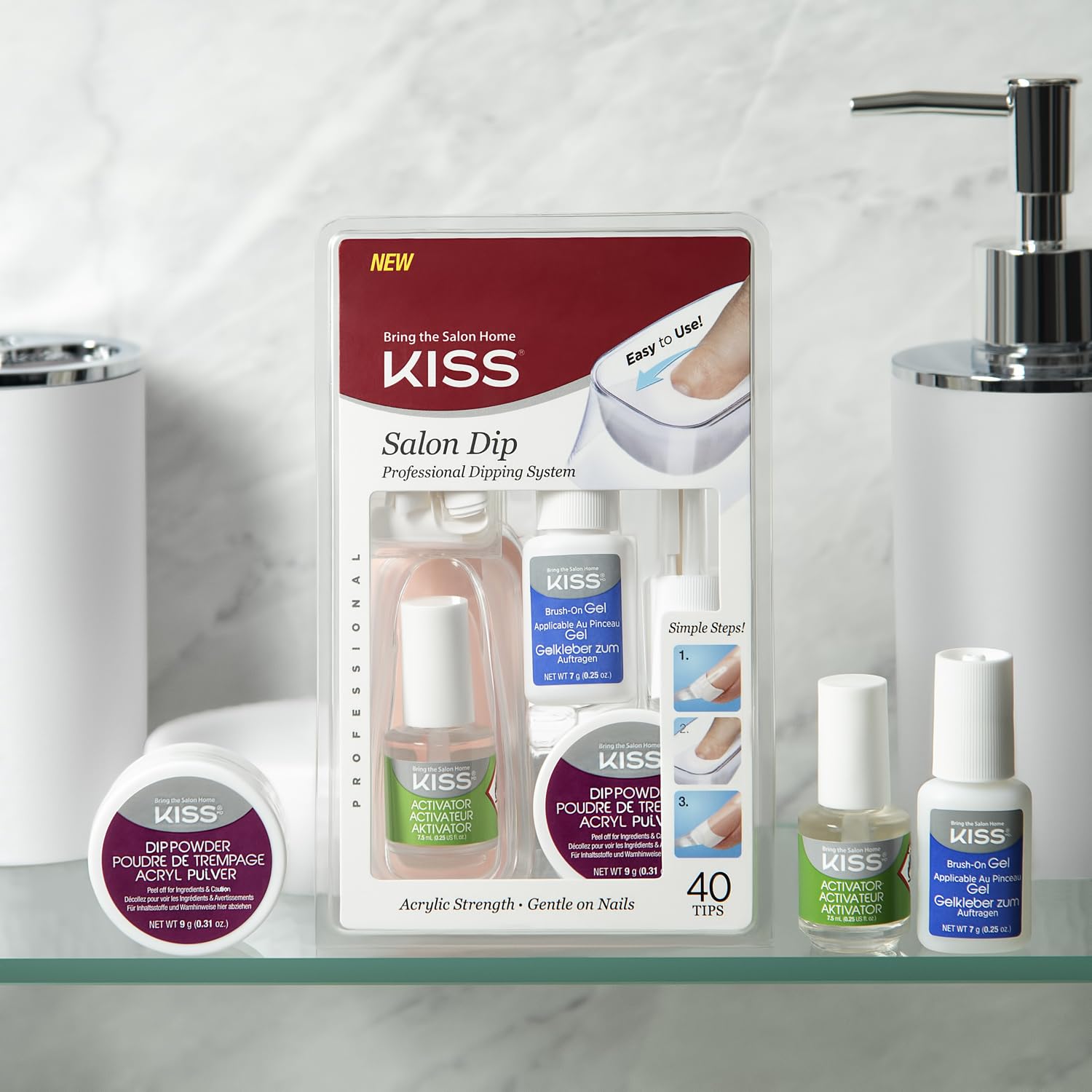 Foto 7 | Kit de Uñas Kiss Salon Dip Powder Sistema de Inmersión Profesional - Venta Internacional