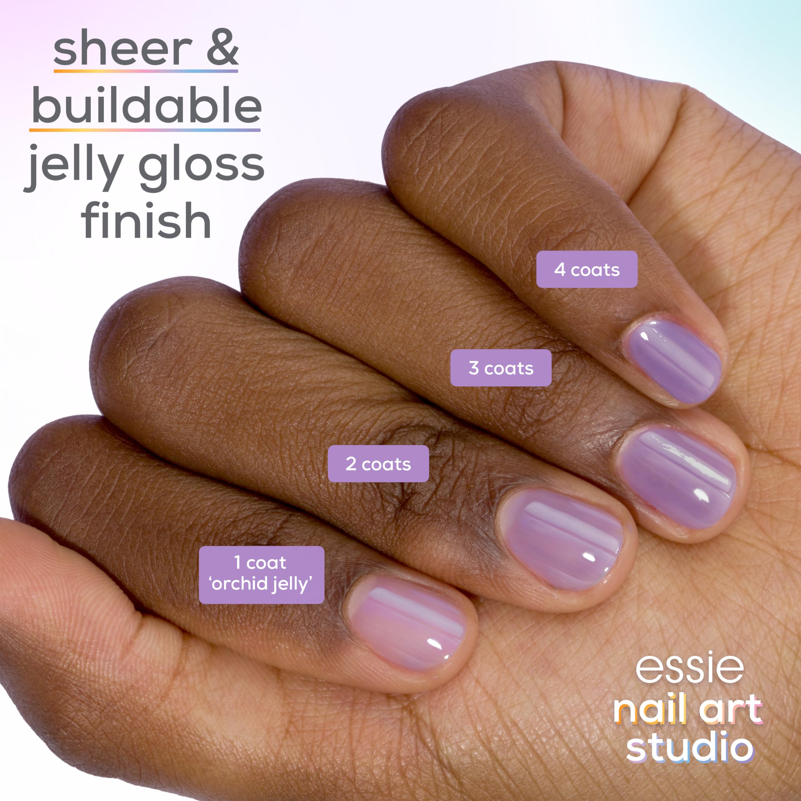 Foto 4 pulgar | Esmalte De Uñas Essie Nail Art Studio Jelly Gloss Orchid 13ml - Venta Internacional