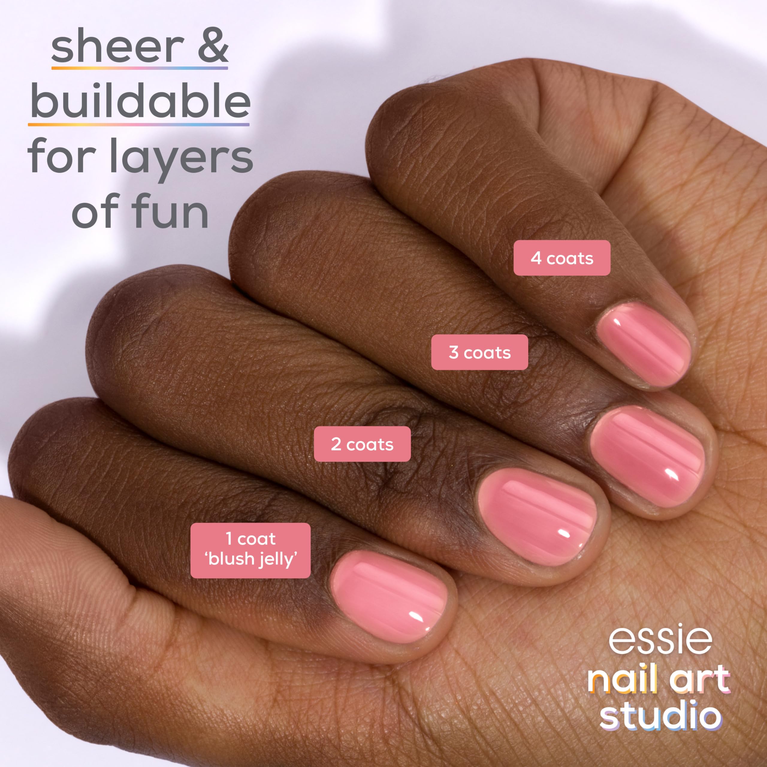 Foto 4 pulgar | Esmalte De Uñas Essie Nail Art Studio Jelly Gloss Sheer Pink - Venta Internacional