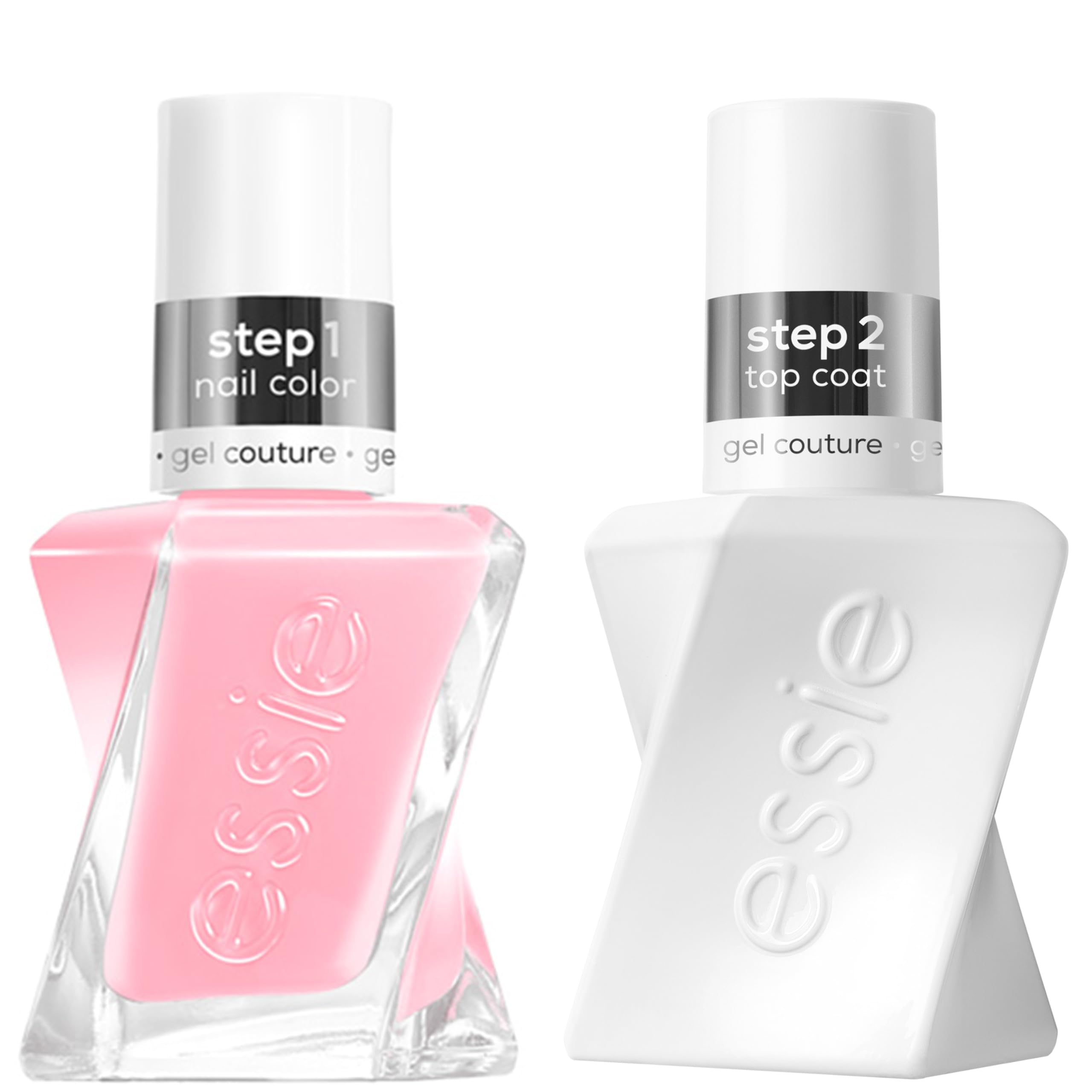 Kit de Manicura Essie Gel Couture Rosa de Larga Duración con Capa Superior Brillante - Venta Internacional