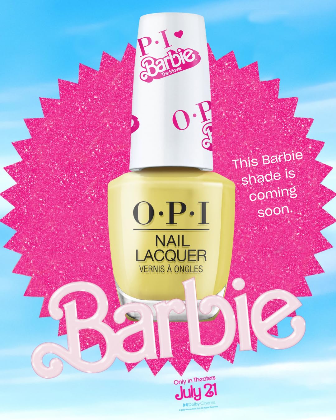 Foto 8 pulgar | Esmalte De Uñas Opi Barbie Edición Limitada Hi Ken Amarillo 15ml - Venta Internacional.