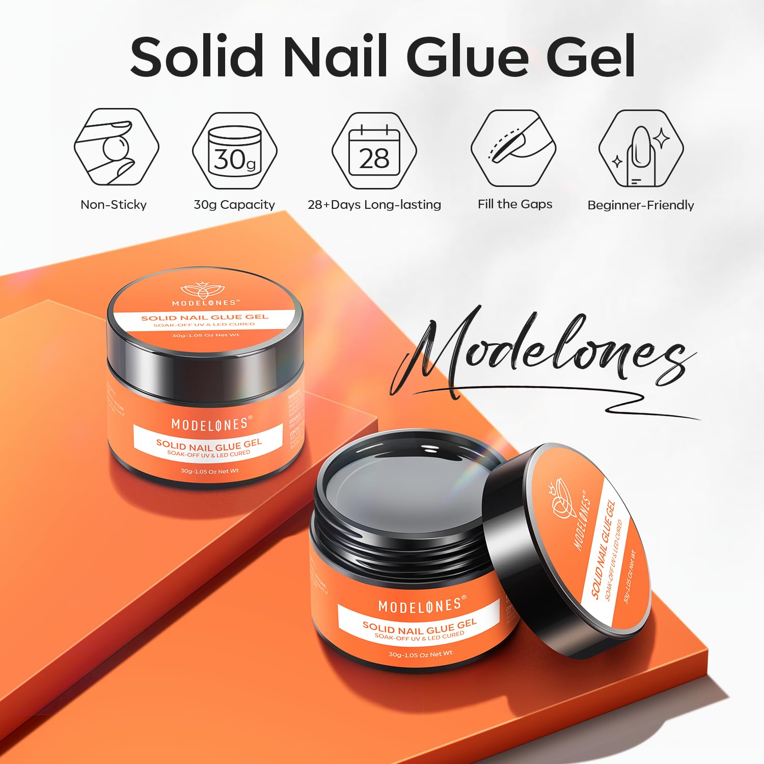 Foto 2 | Pegamento De Uñas En Gel Modelones Solid 30 Ml Para Prensar Las Uñas - Venta Internacional.