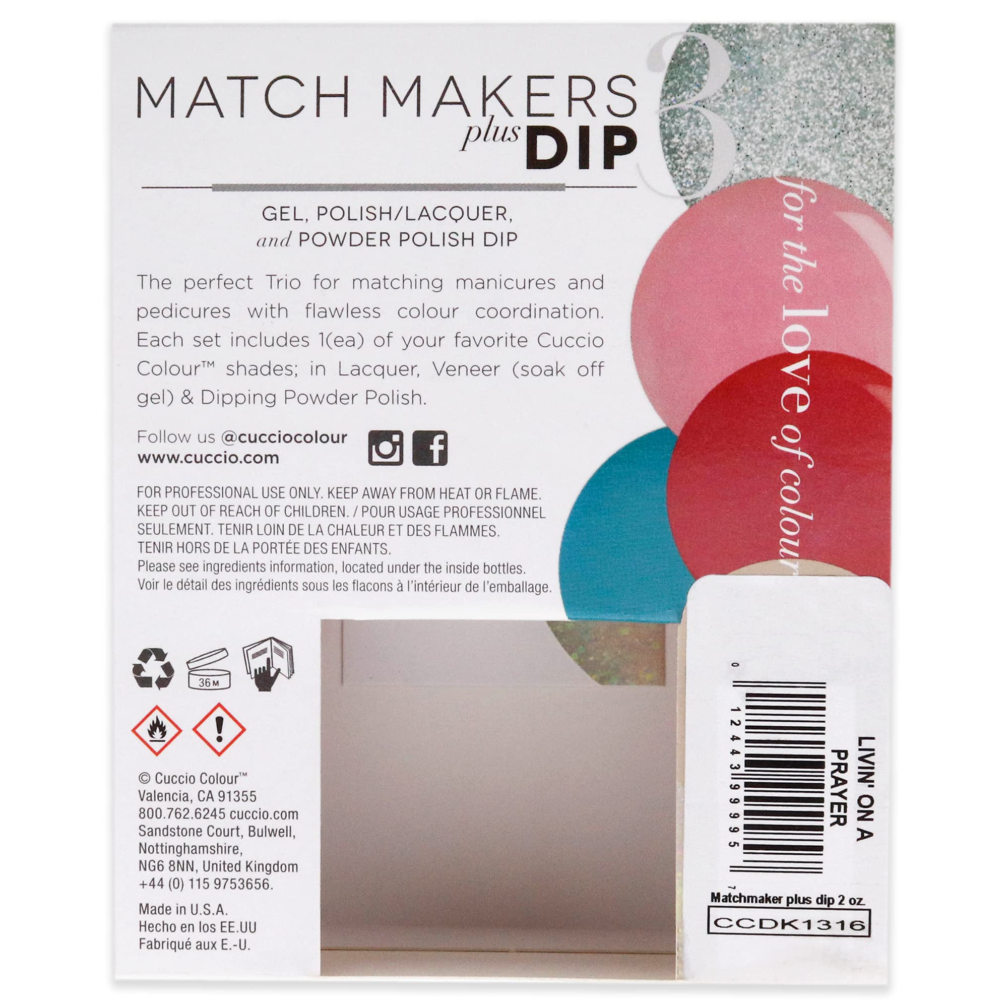 Foto 7 pulgar | Kit De Baño Para Uñas Cuccio Colour Matchmakers Plus Livin' On A Prayer - Venta Internacional.