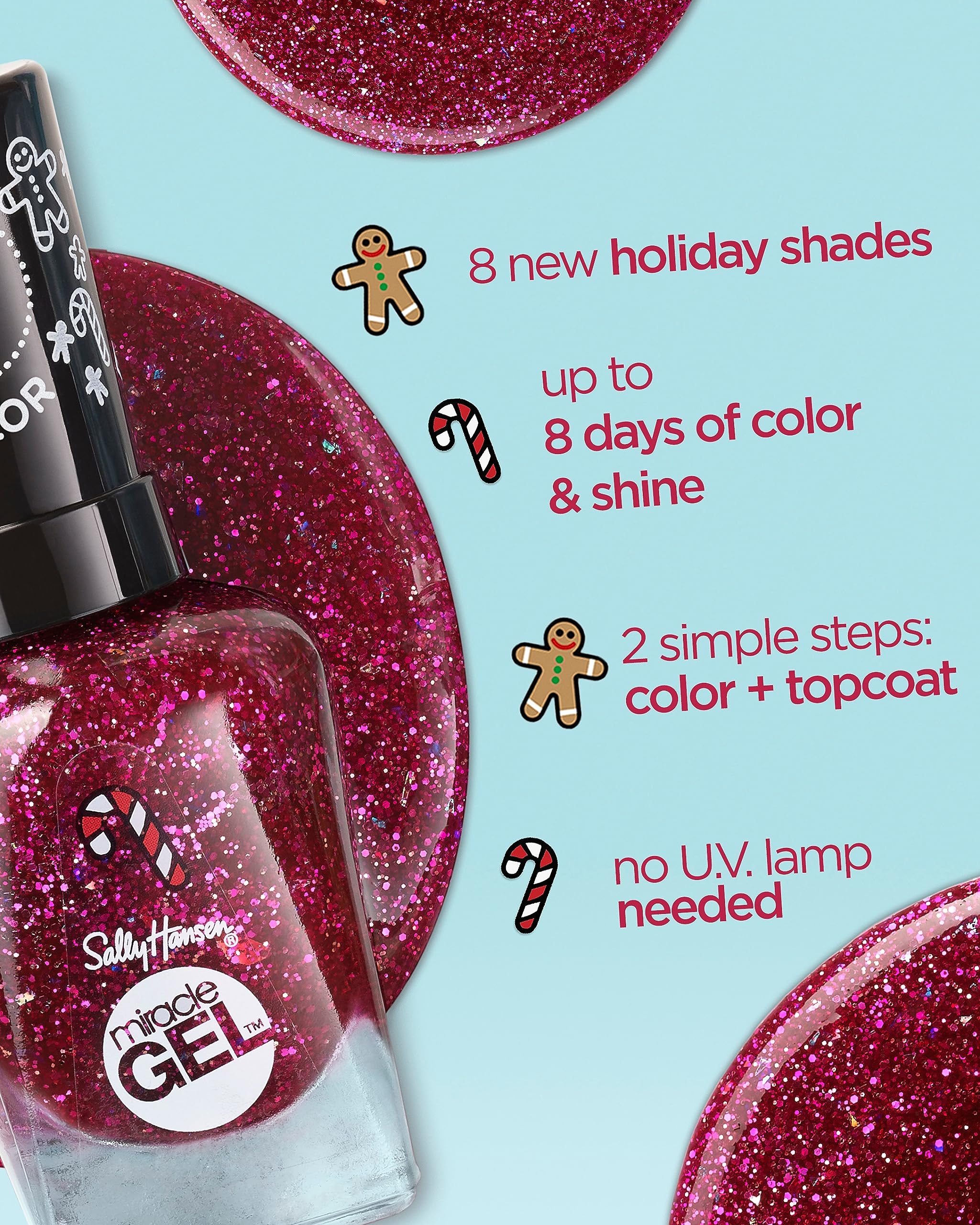 Foto 5 pulgar | Esmalte De Uñas Sally Hansen Miracle Gel™ Holiday Dreams - Venta Internacional.