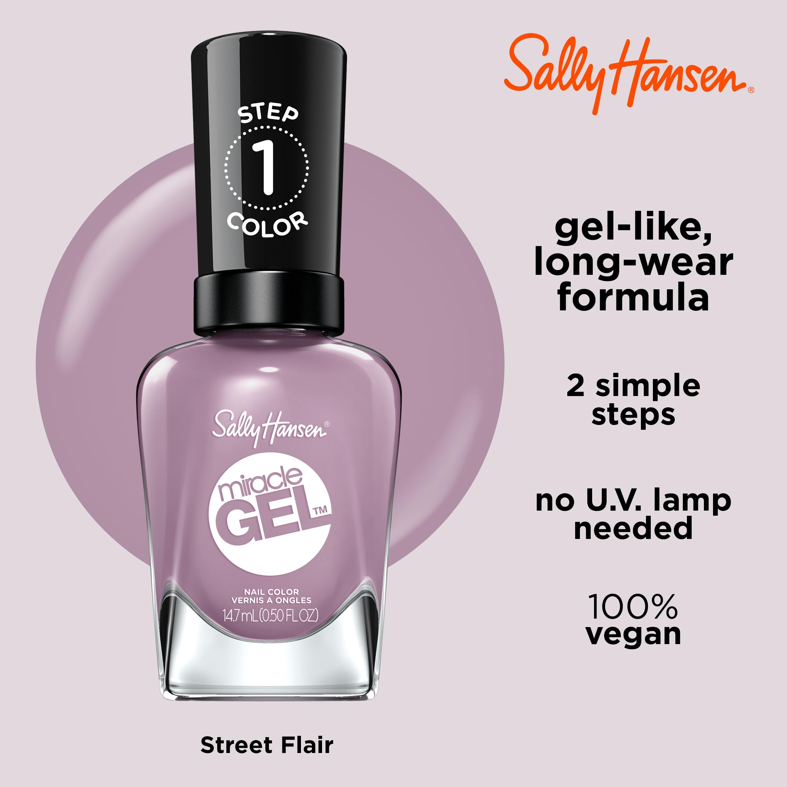 Foto 5 pulgar | Esmalte De Uñas Sally Hansen Miracle Gel™ Street Flair Purple - Venta Internacional.