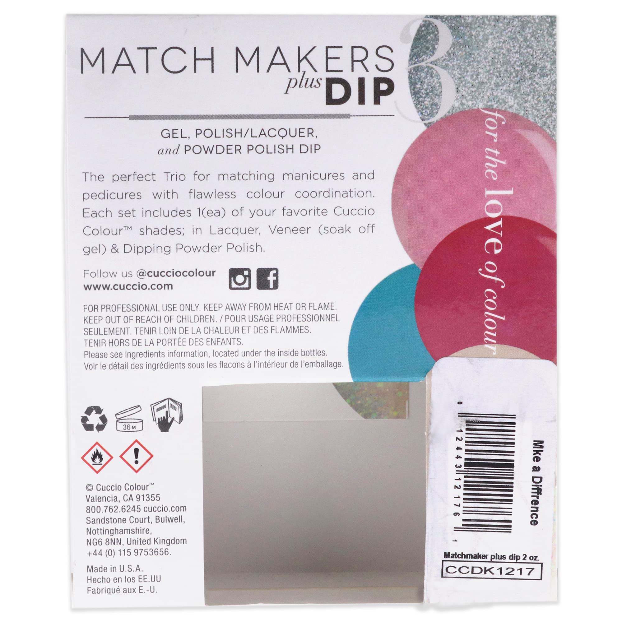 Foto 7 pulgar | Kit De Baño Para Uñas Cuccio Colour Matchmakers Plus Make A Difference - Venta Internacional.